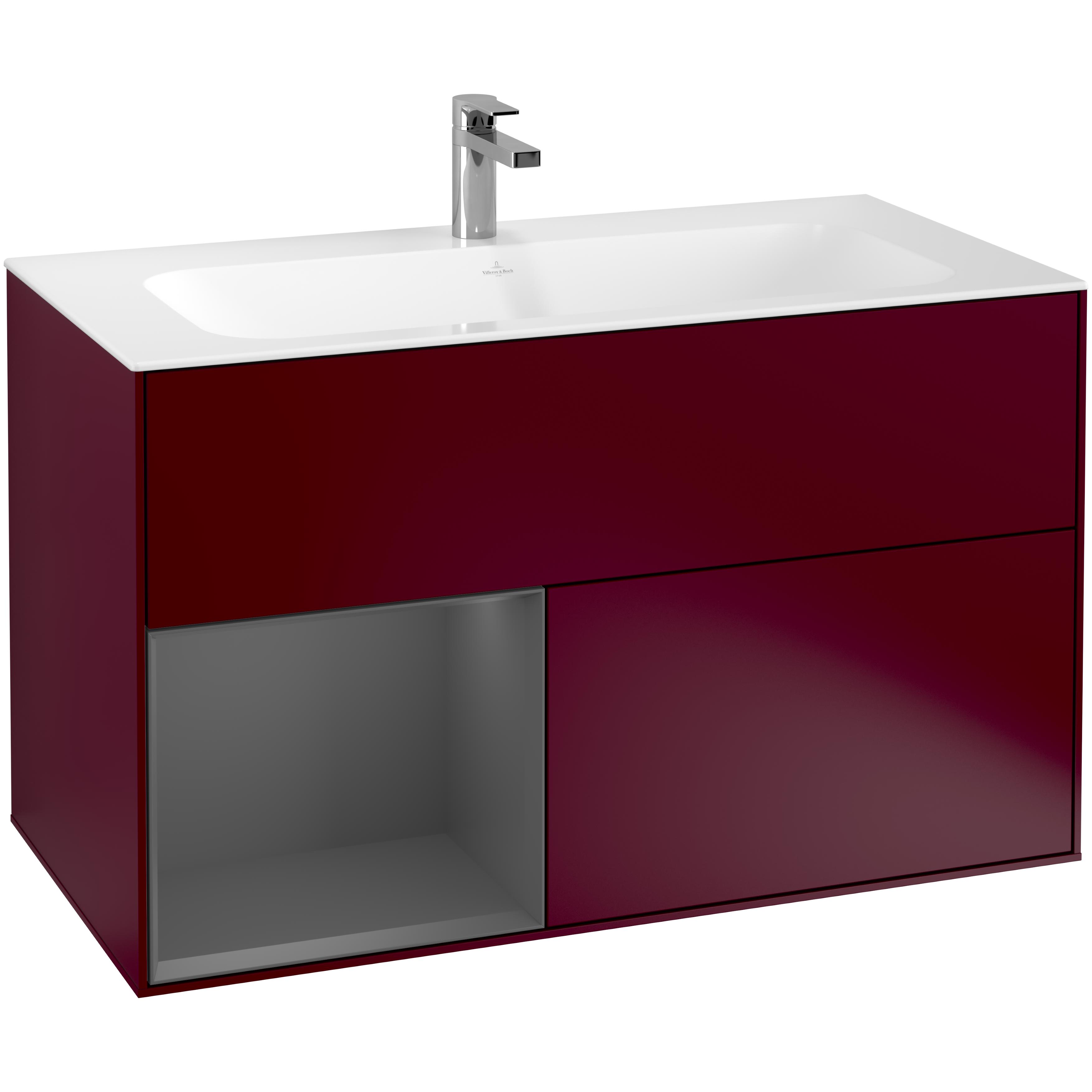 Tvättställsskåp Villeroy & Boch Finion med 2 Lådor och Hylla för Inbyggt Tvättställ | badrum - badrumsmobler - tvattstallsskap-och-kommod | KakelKungen