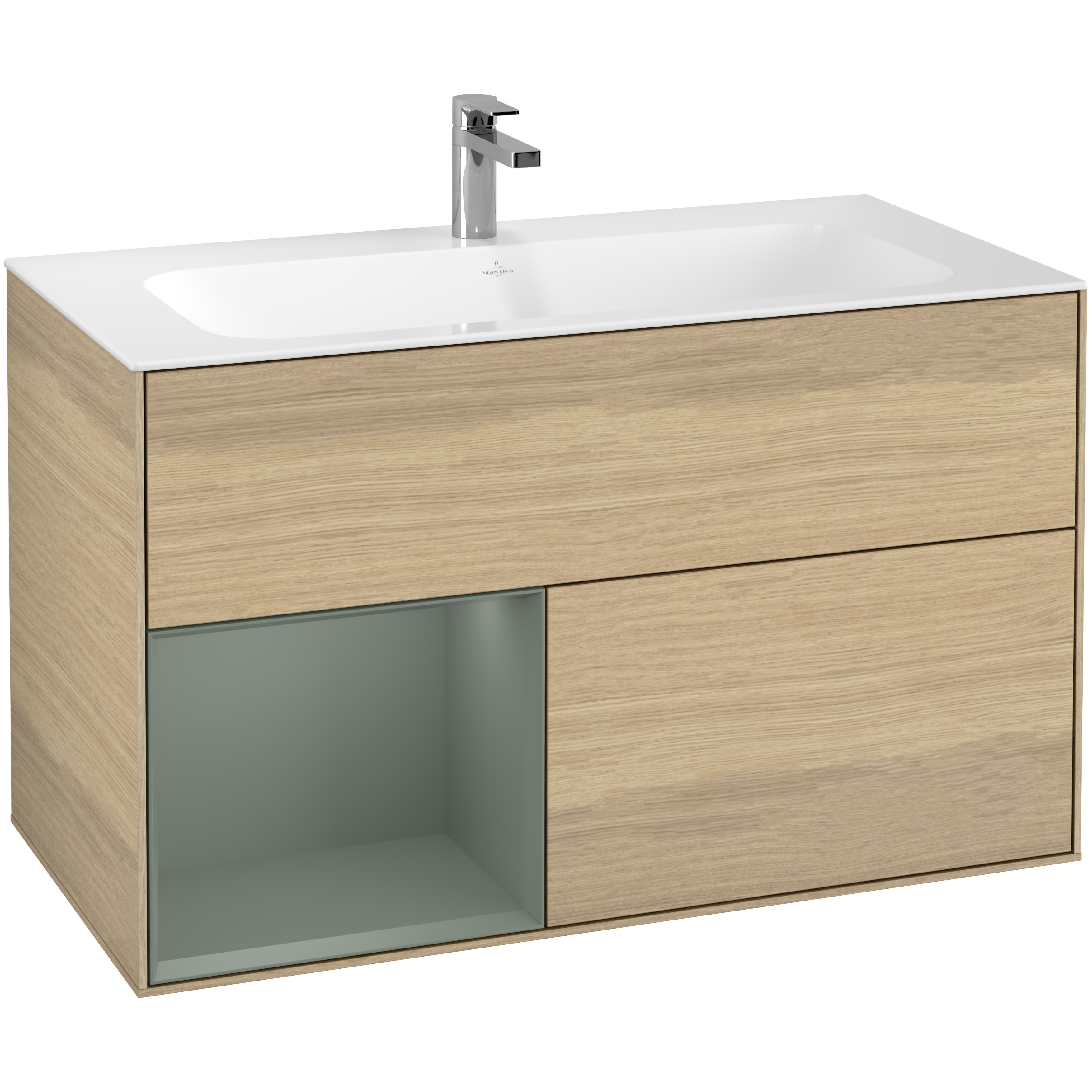 Tvättställsskåp Villeroy & Boch Finion med 2 Lådor och Hylla för Inbyggt Tvättställ | badrum - badrumsmobler - tvattstallsskap-och-kommod | KakelKungen