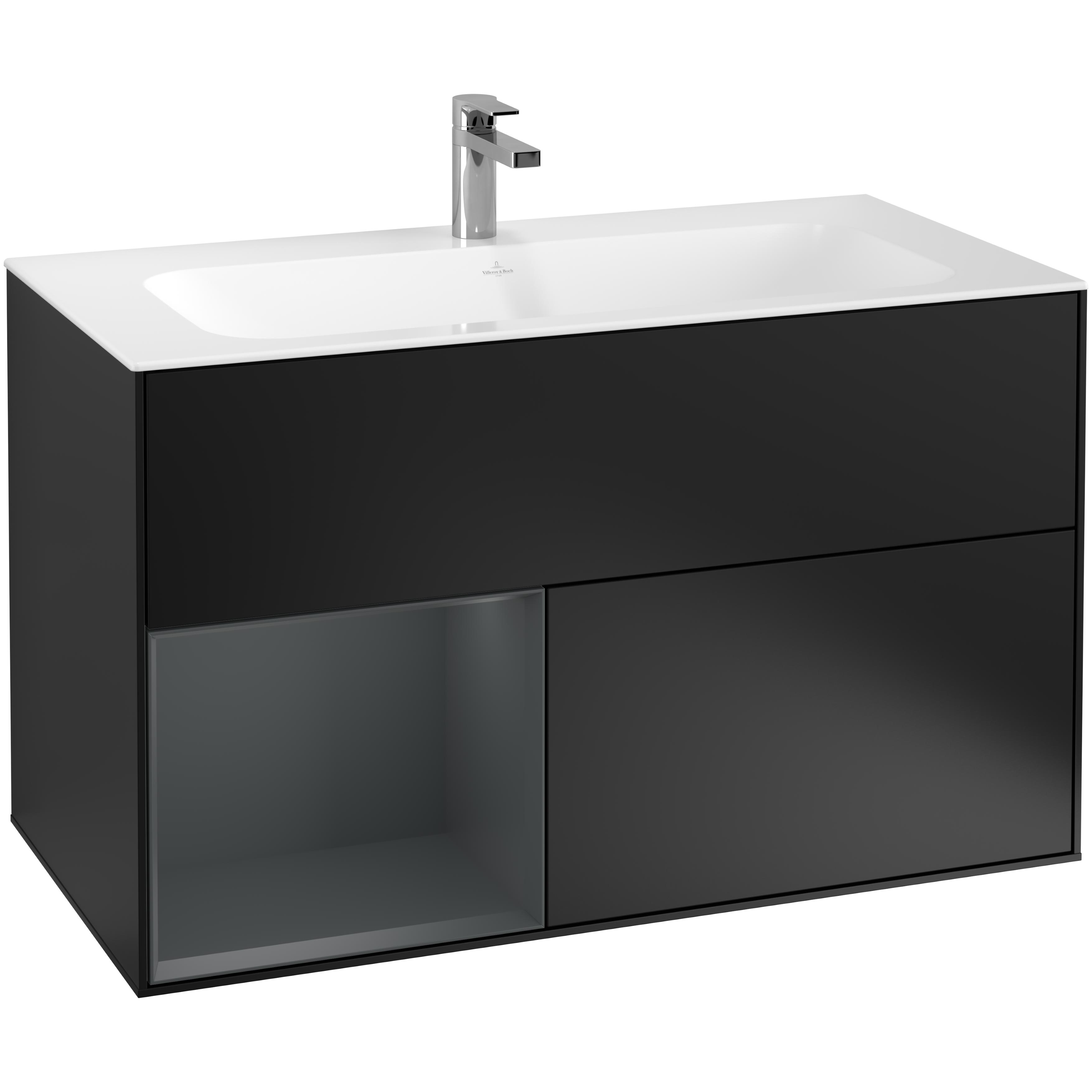 Tvättställsskåp Villeroy & Boch Finion med 2 Lådor och Hylla för Inbyggt Tvättställ | badrum - badrumsmobler - tvattstallsskap-och-kommod | KakelKungen