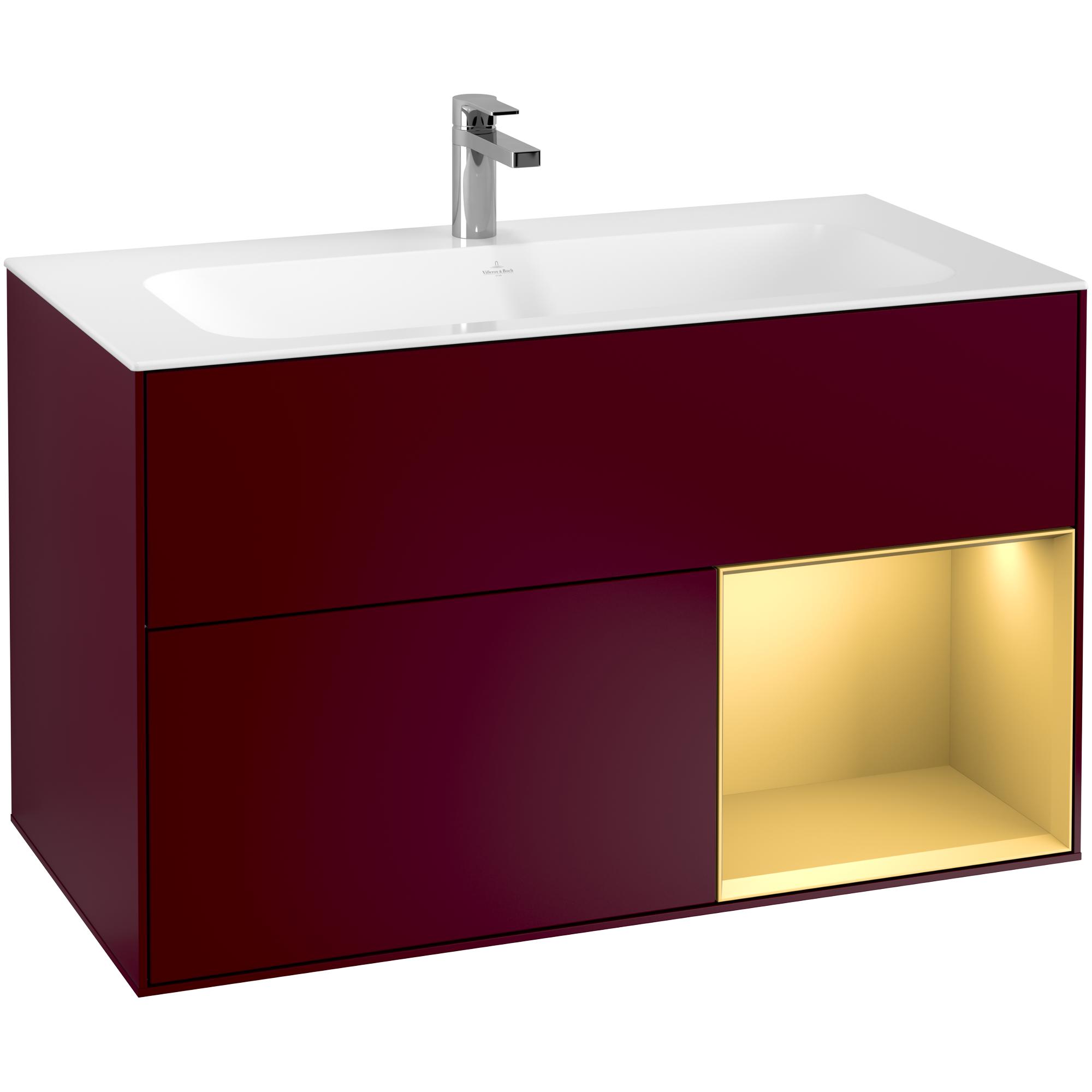 Tvättställsskåp Villeroy & Boch Finion med 2 Lådor och Hylla för Inbyggt Tvättställ | badrum - badrumsmobler - tvattstallsskap-och-kommod | KakelKungen