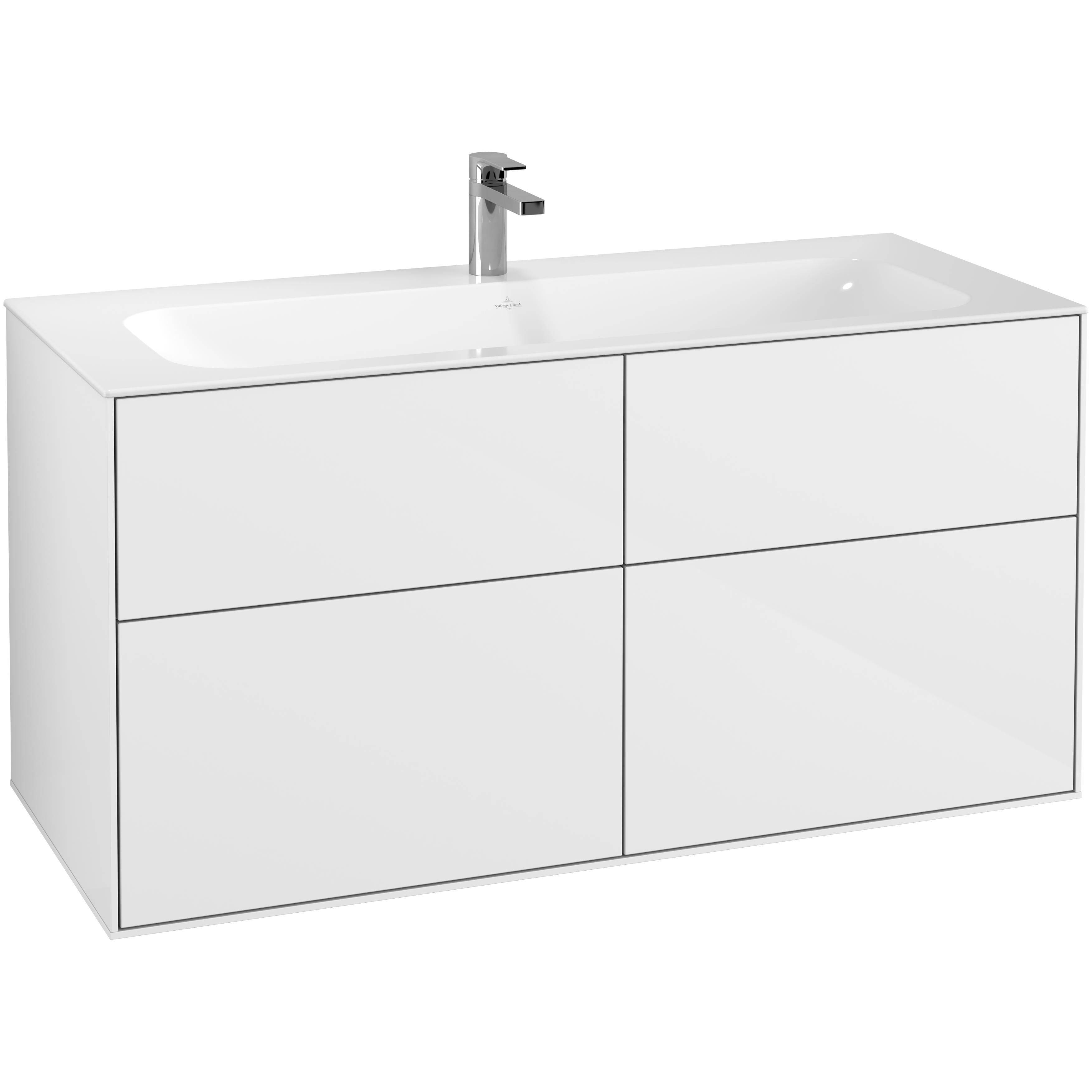 Tvättställsskåp Villeroy & Boch Finion med 4 Lådor för Inbyggt Tvättställ