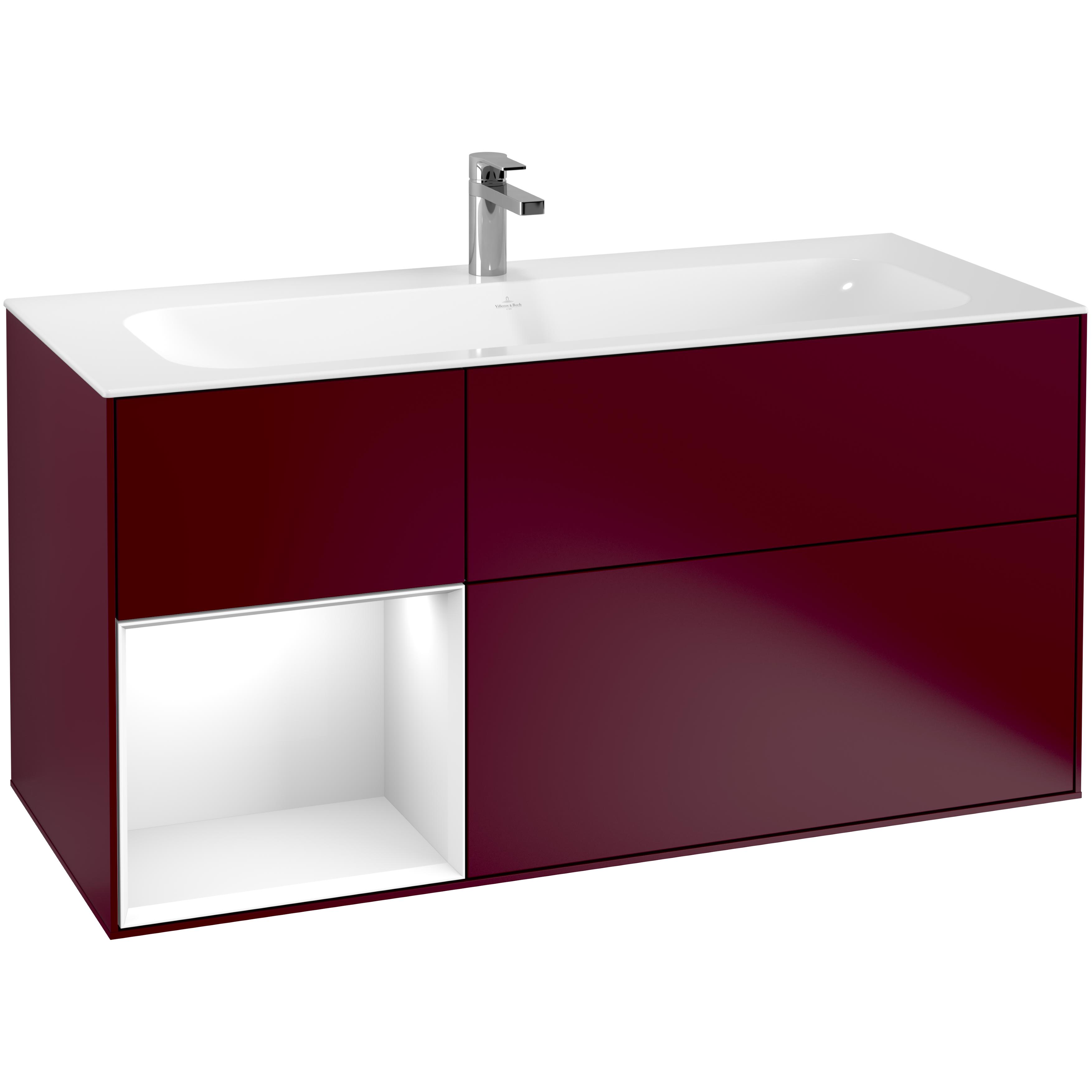 Tvättställsskåp Villeroy & Boch Finion med 3 Lådor och Hylla för Inbyggt Tvättställ | badrum - badrumsmobler - tvattstallsskap-och-kommod | KakelKungen