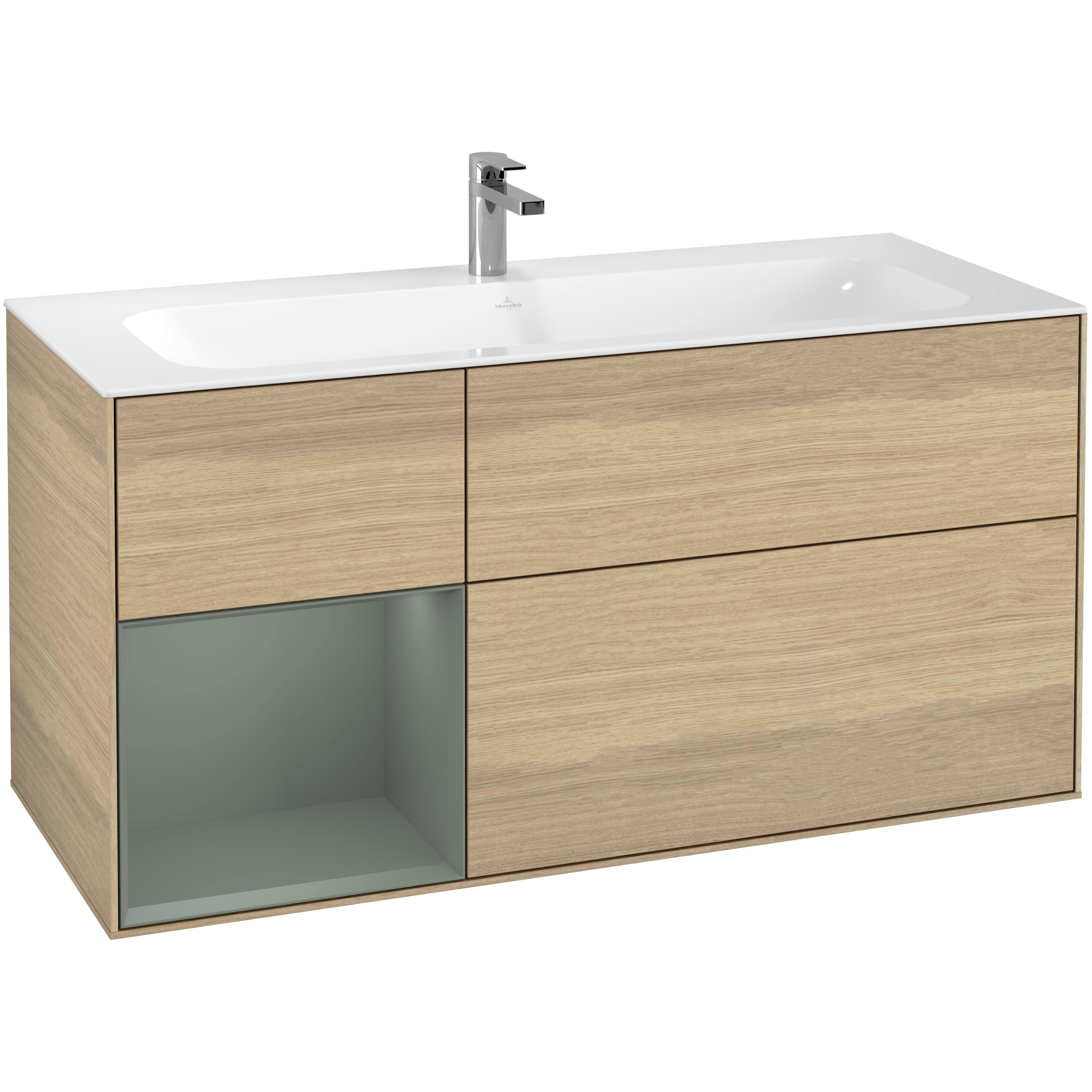 Tvättställsskåp Villeroy & Boch Finion med 3 Lådor och Hylla för Inbyggt Tvättställ | badrum - badrumsmobler - tvattstallsskap-och-kommod | KakelKungen