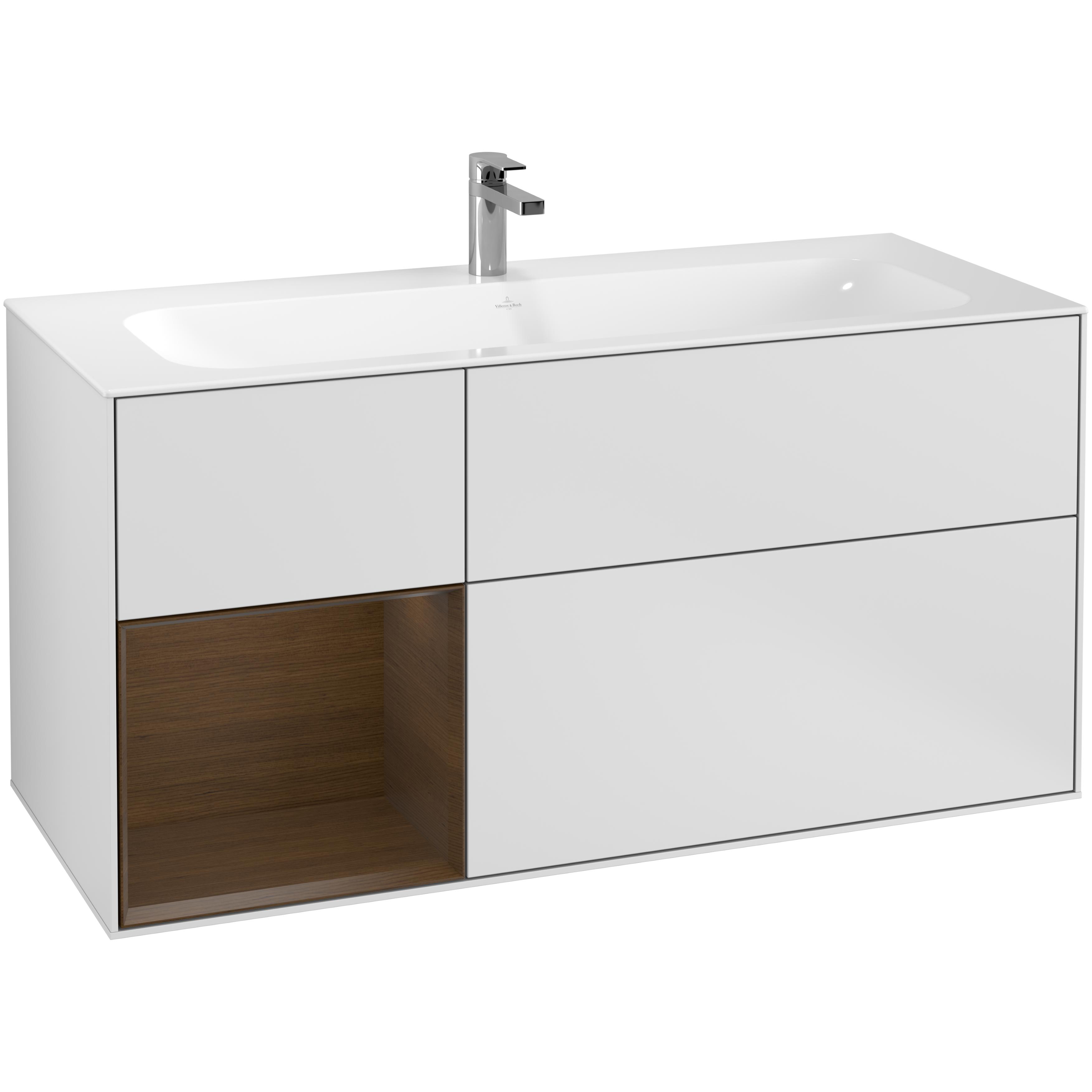 Tvättställsskåp Villeroy & Boch Finion med 3 Lådor och Hylla för Inbyggt Tvättställ | badrum - badrumsmobler - tvattstallsskap-och-kommod | KakelKungen