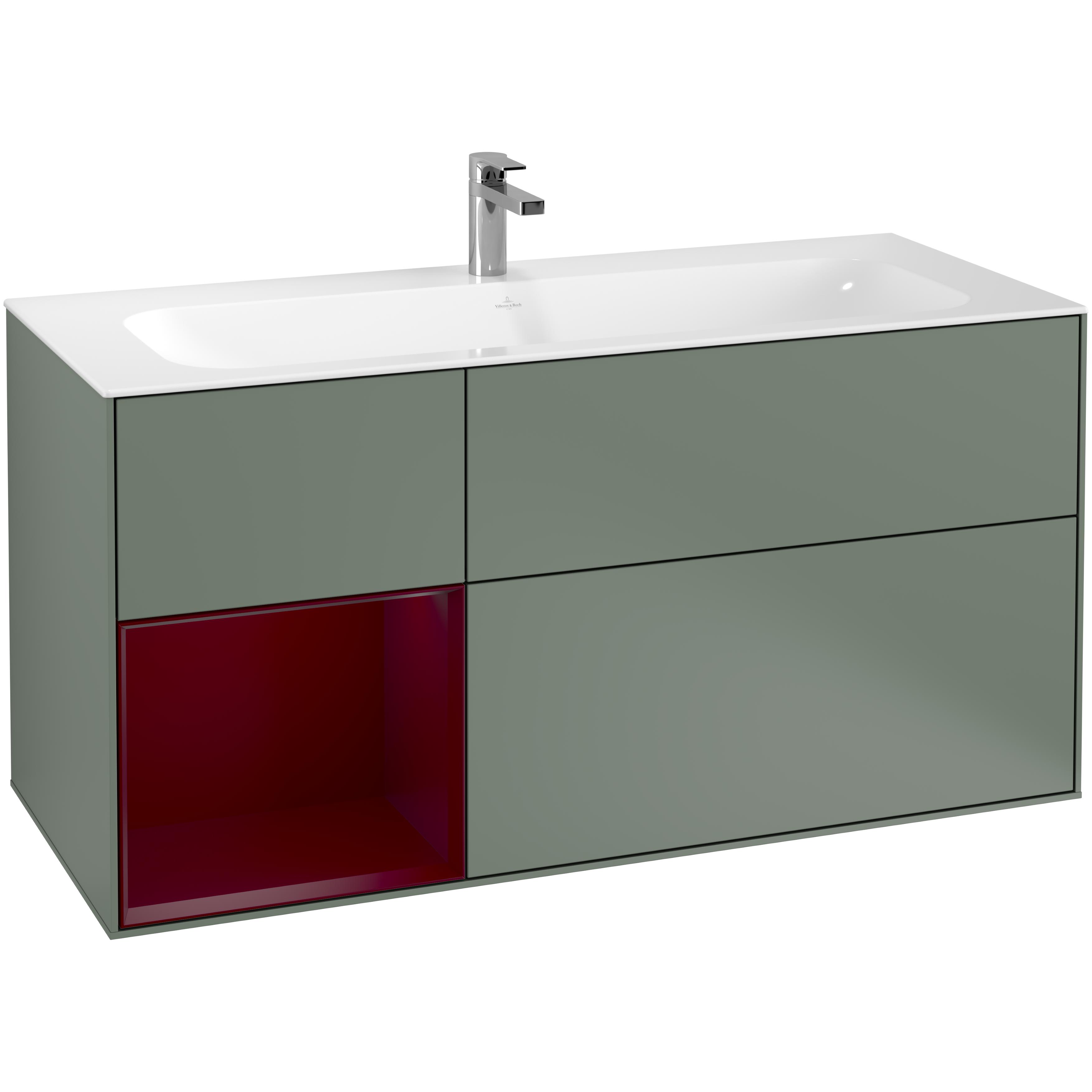 Tvättställsskåp Villeroy & Boch Finion med 3 Lådor och Hylla för Inbyggt Tvättställ | badrum - badrumsmobler - tvattstallsskap-och-kommod | KakelKungen