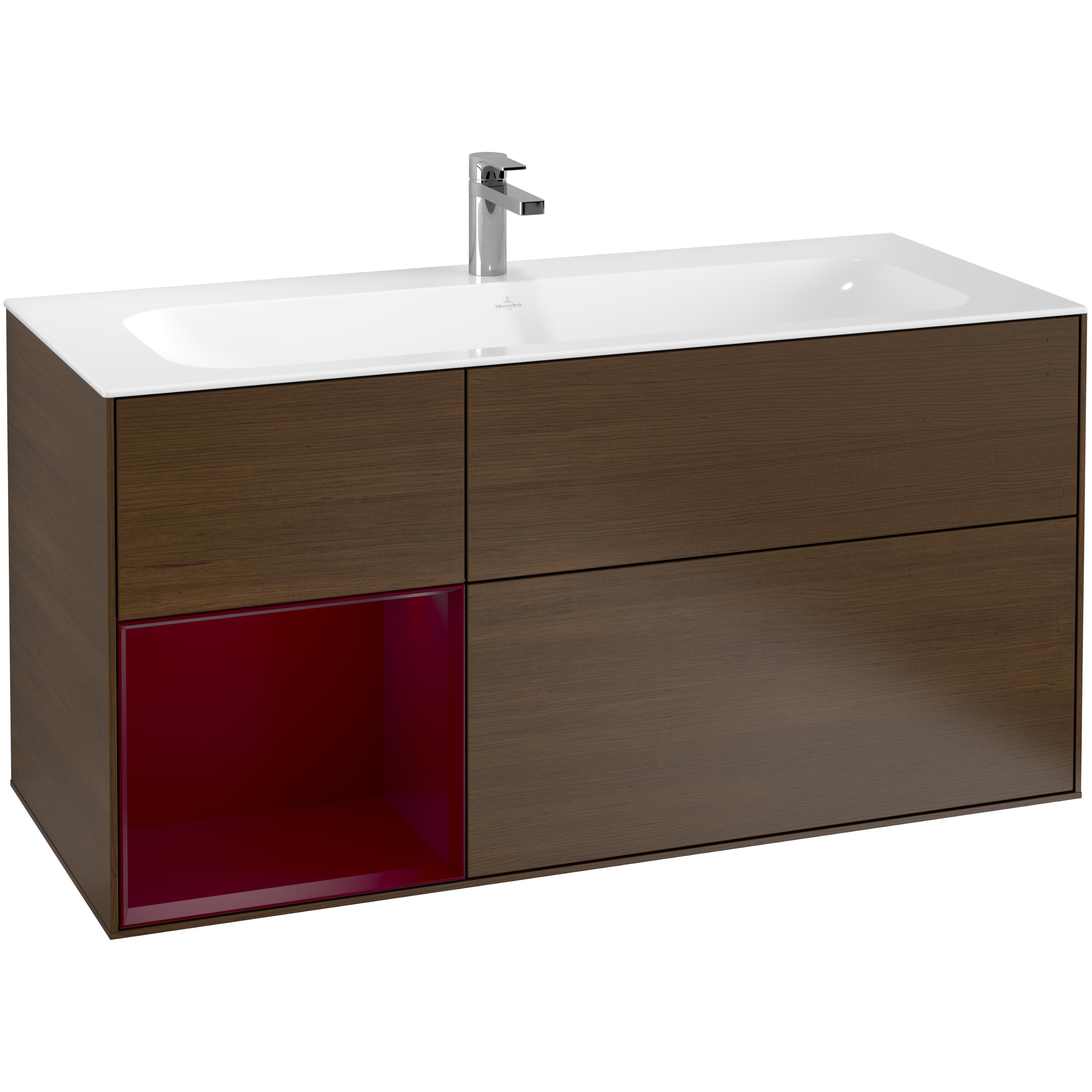 Tvättställsskåp Villeroy & Boch Finion med 3 Lådor och Hylla för Inbyggt Tvättställ | badrum - badrumsmobler - tvattstallsskap-och-kommod | KakelKungen