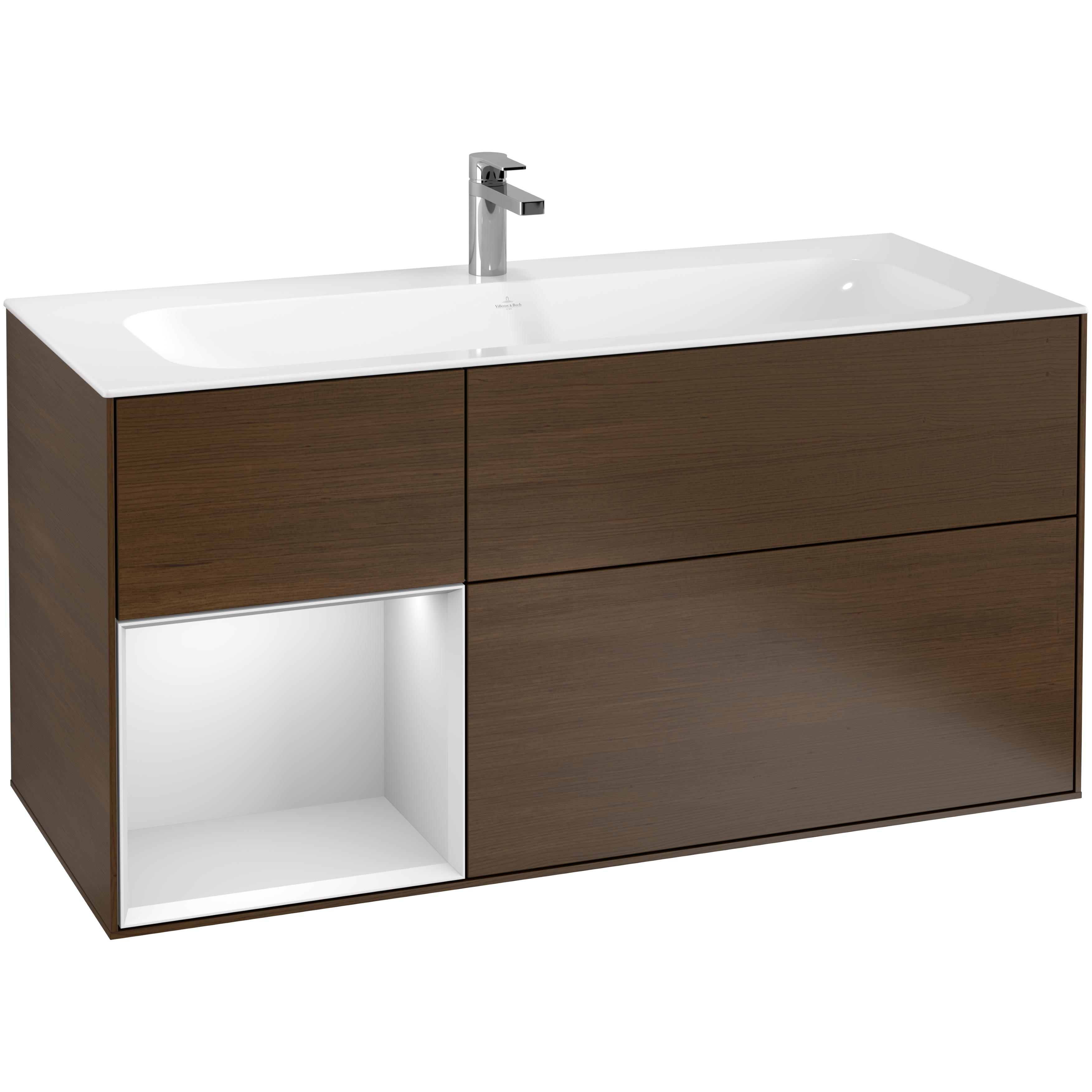 Tvättställsskåp Villeroy & Boch Finion med 3 Lådor och Hylla för Inbyggt Tvättställ | badrum - badrumsmobler - tvattstallsskap-och-kommod | KakelKungen