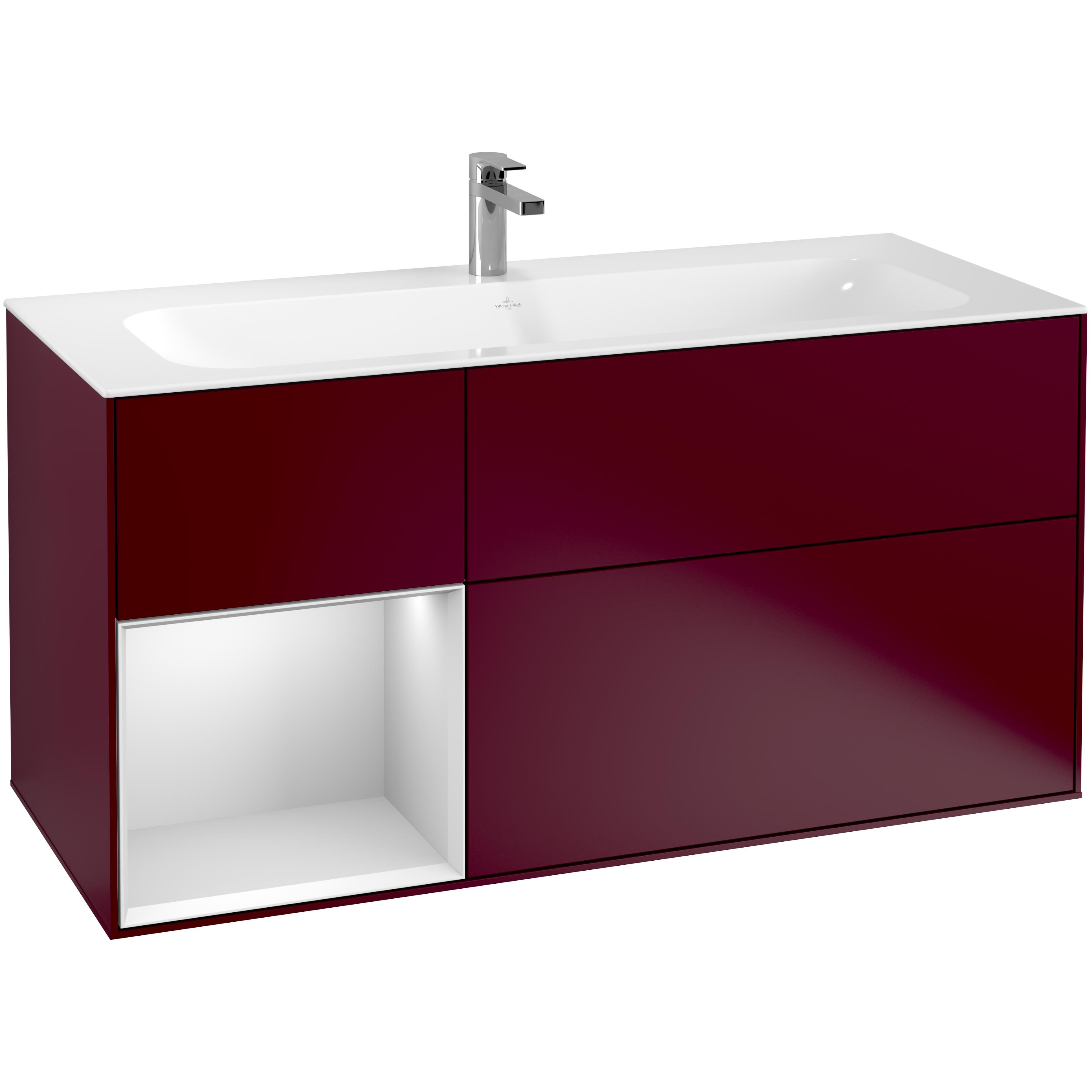 Tvättställsskåp Villeroy & Boch Finion med 3 Lådor och Hylla för Inbyggt Tvättställ | badrum - badrumsmobler - tvattstallsskap-och-kommod | KakelKungen