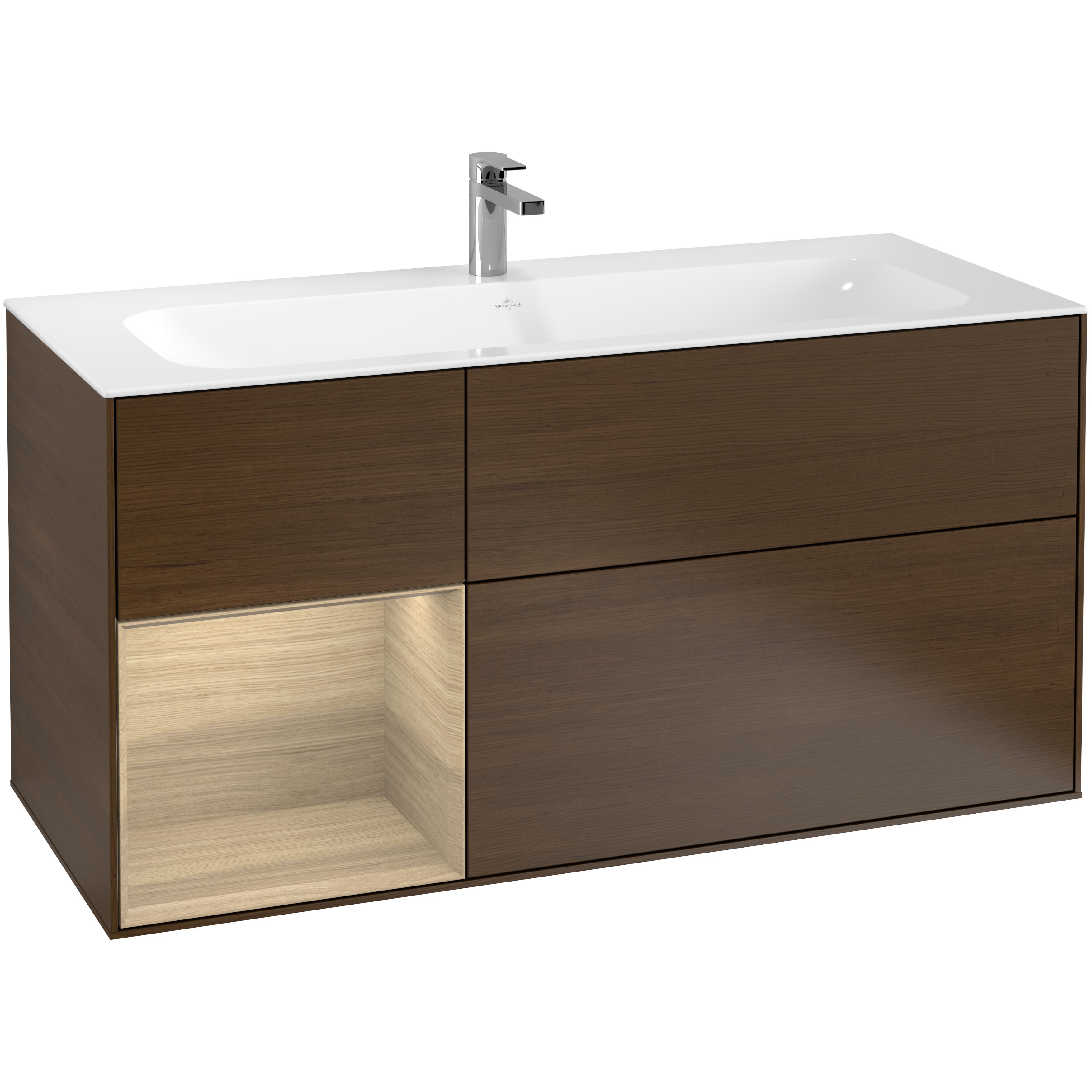 Tvättställsskåp Villeroy & Boch Finion med 3 Lådor och Hylla för Inbyggt Tvättställ | badrum - badrumsmobler - tvattstallsskap-och-kommod | KakelKungen