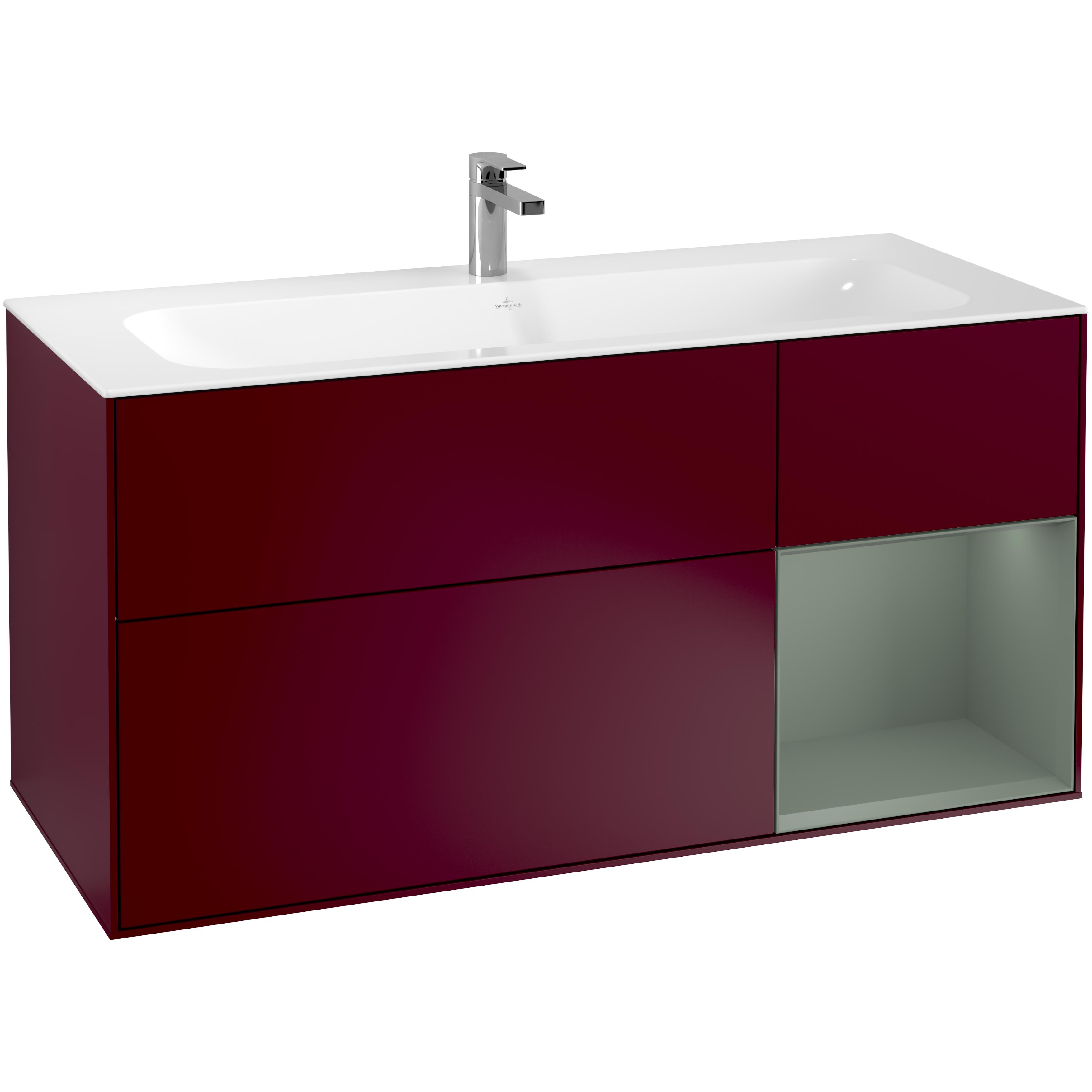 Tvättställsskåp Villeroy & Boch Finion med 3 Lådor och Hylla för Inbyggt Tvättställ | badrum - badrumsmobler - tvattstallsskap-och-kommod | KakelKungen