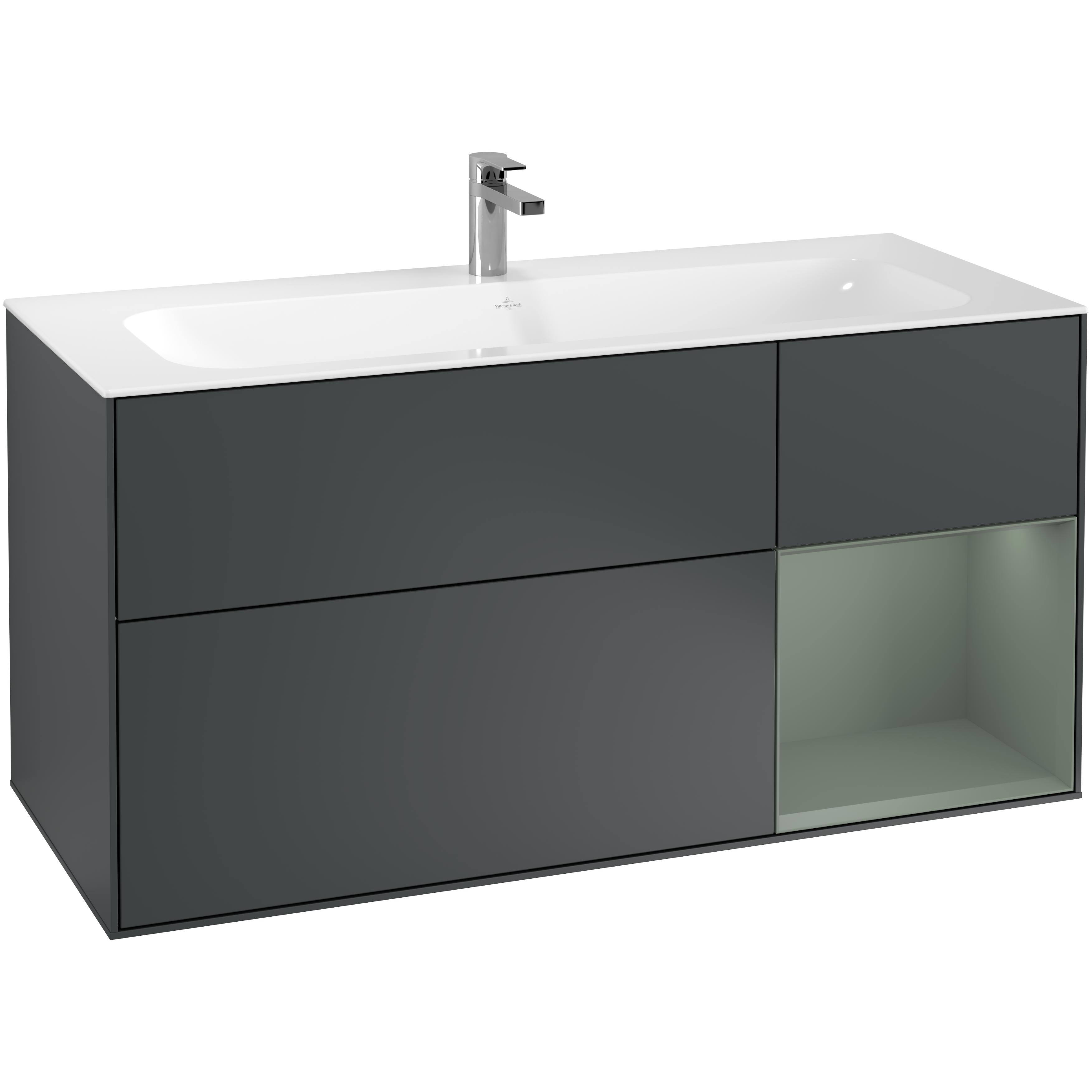 Tvättställsskåp Villeroy & Boch Finion med 3 Lådor och Hylla för Inbyggt Tvättställ | badrum - badrumsmobler - tvattstallsskap-och-kommod | KakelKungen