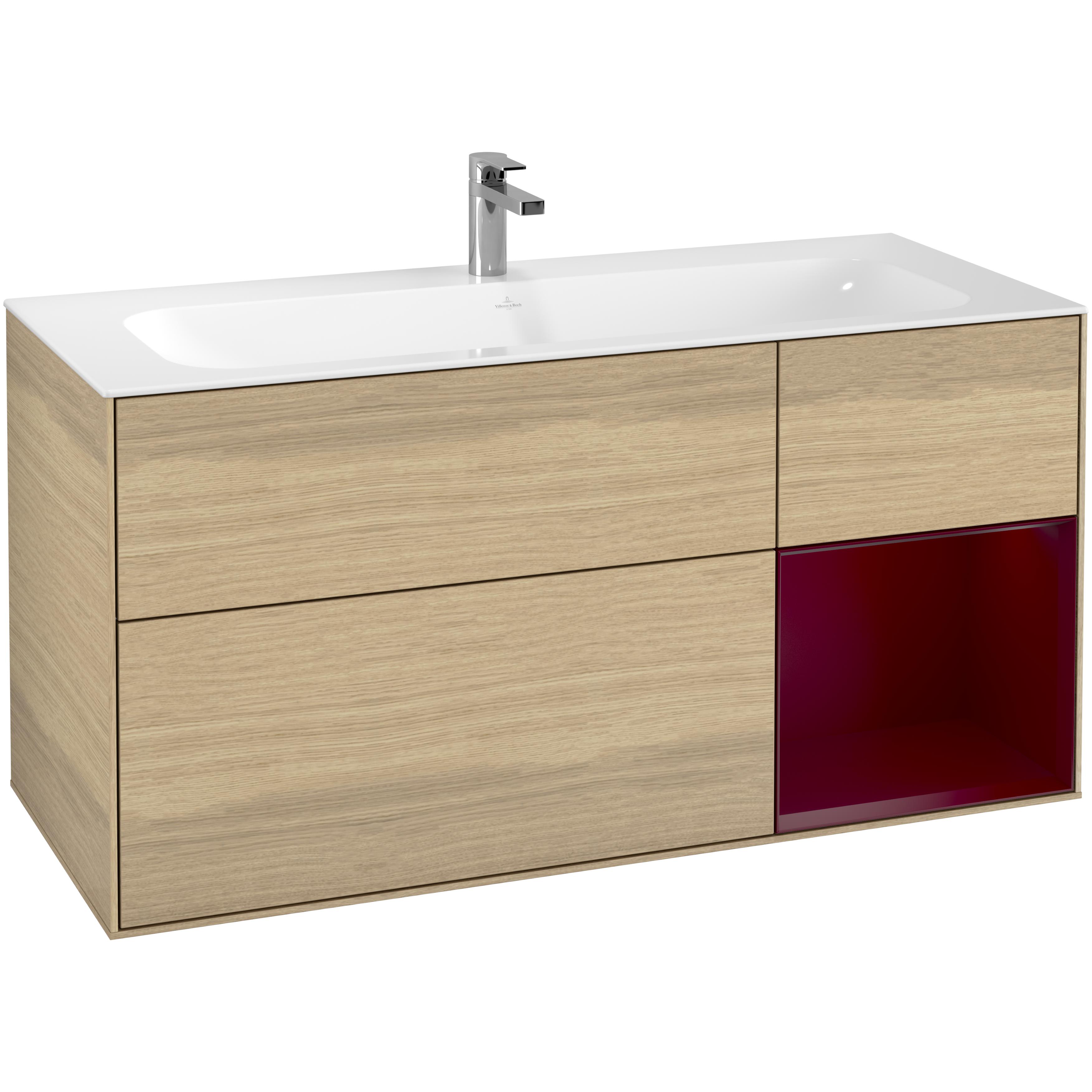 Tvättställsskåp Villeroy & Boch Finion med 3 Lådor och Hylla för Inbyggt Tvättställ | badrum - badrumsmobler - tvattstallsskap-och-kommod | KakelKungen