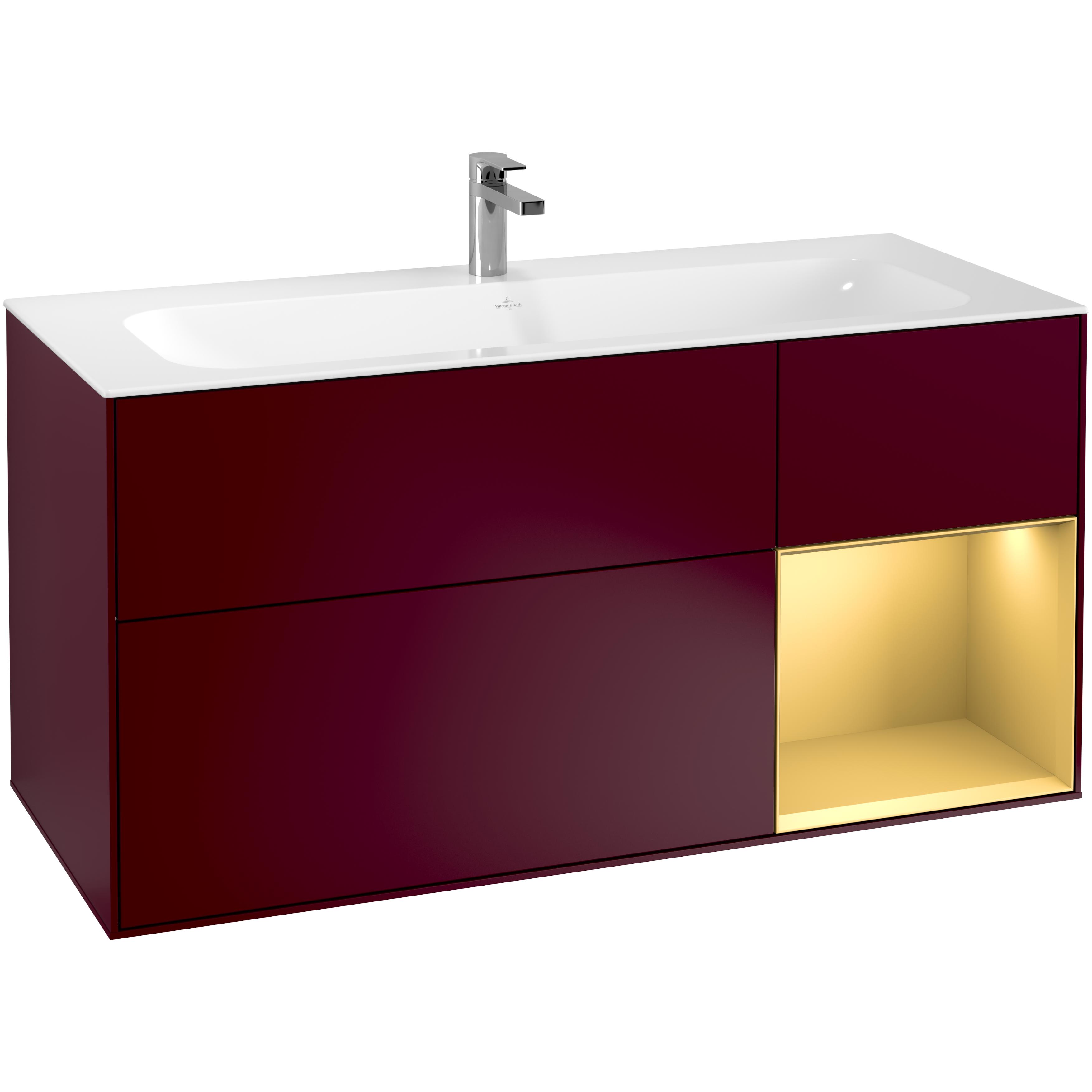 Tvättställsskåp Villeroy & Boch Finion med 3 Lådor och Hylla för Inbyggt Tvättställ | badrum - badrumsmobler - tvattstallsskap-och-kommod | KakelKungen