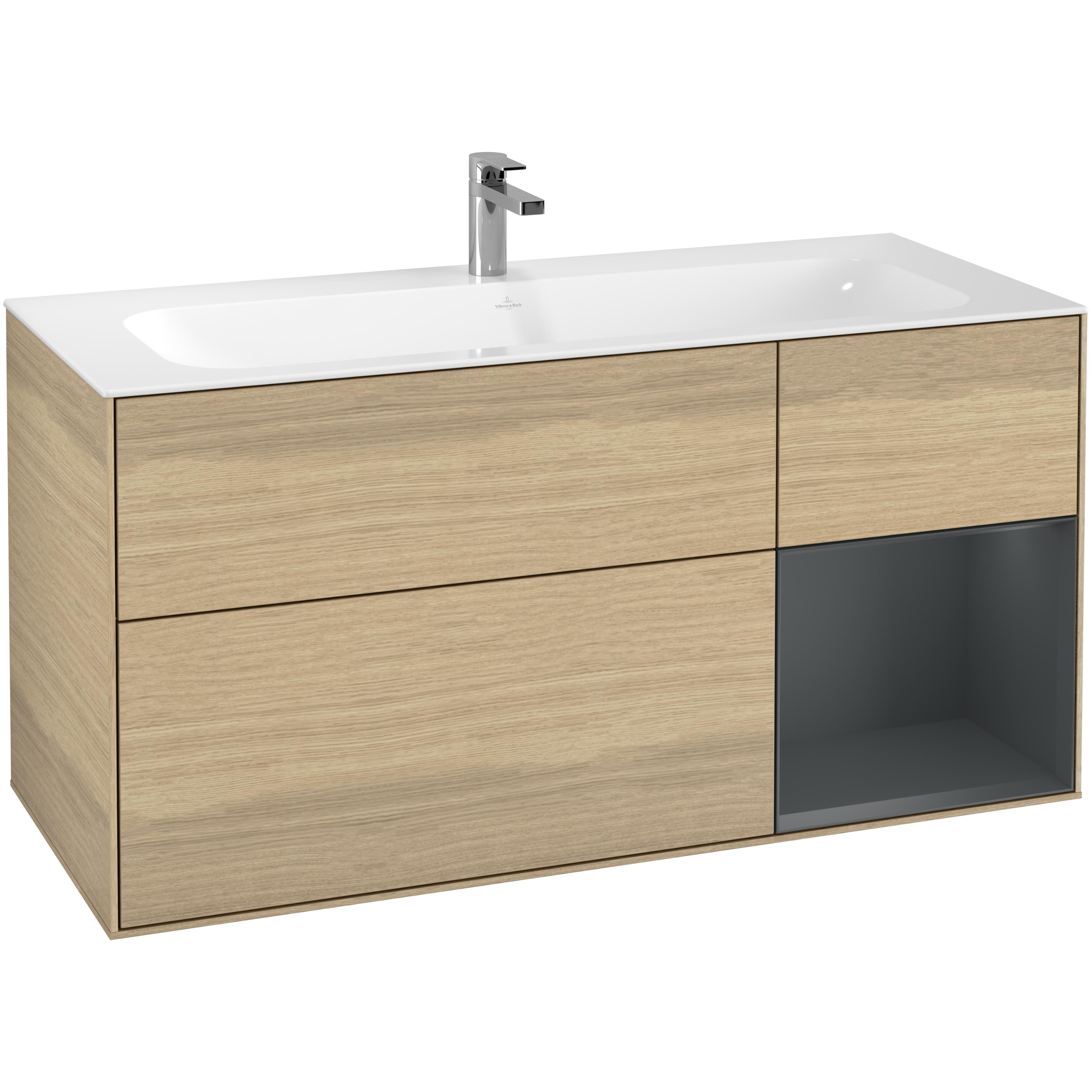 Tvättställsskåp Villeroy & Boch Finion med 3 Lådor och Hylla för Inbyggt Tvättställ | badrum - badrumsmobler - tvattstallsskap-och-kommod | KakelKungen