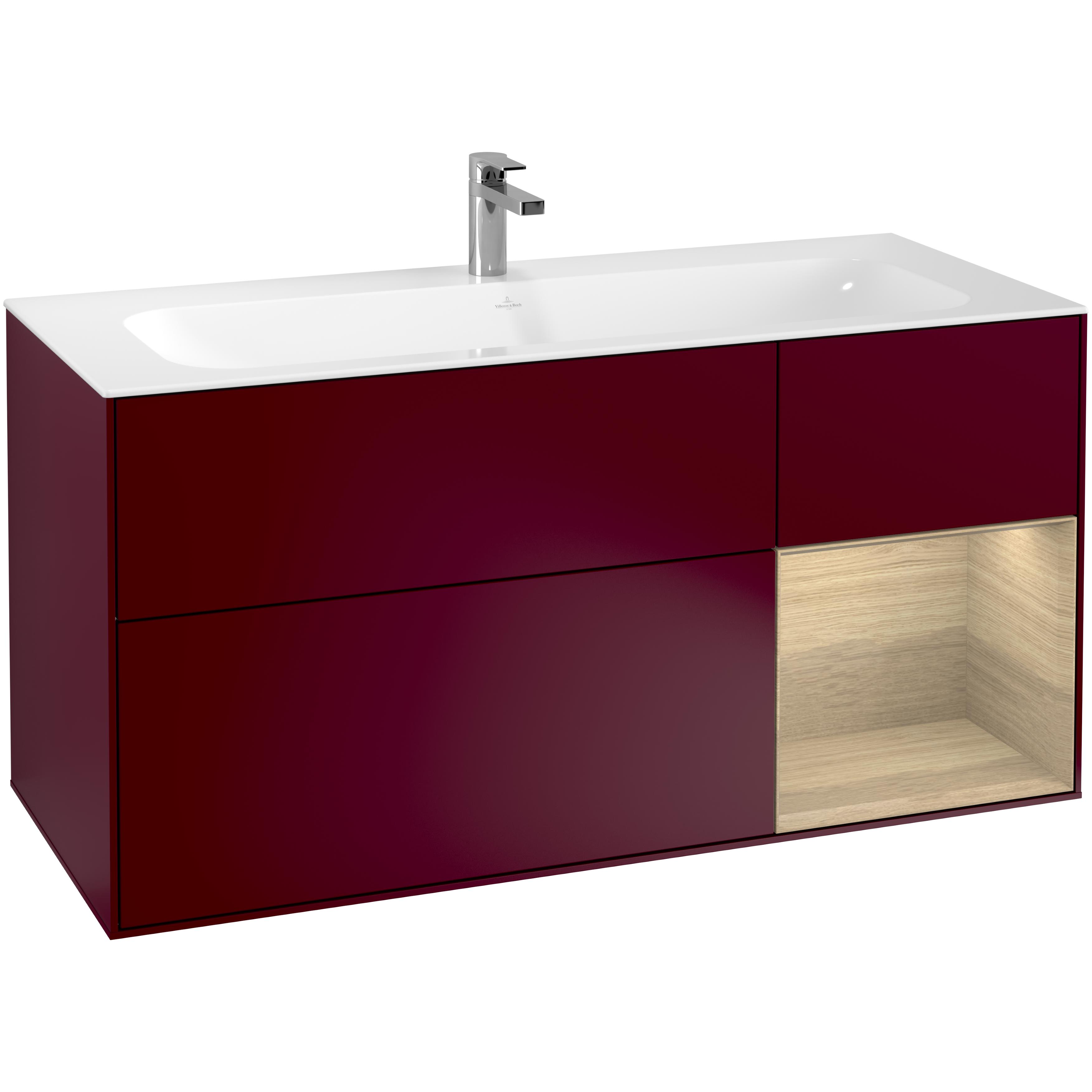 Tvättställsskåp Villeroy & Boch Finion med 3 Lådor och Hylla för Inbyggt Tvättställ | badrum - badrumsmobler - tvattstallsskap-och-kommod | KakelKungen