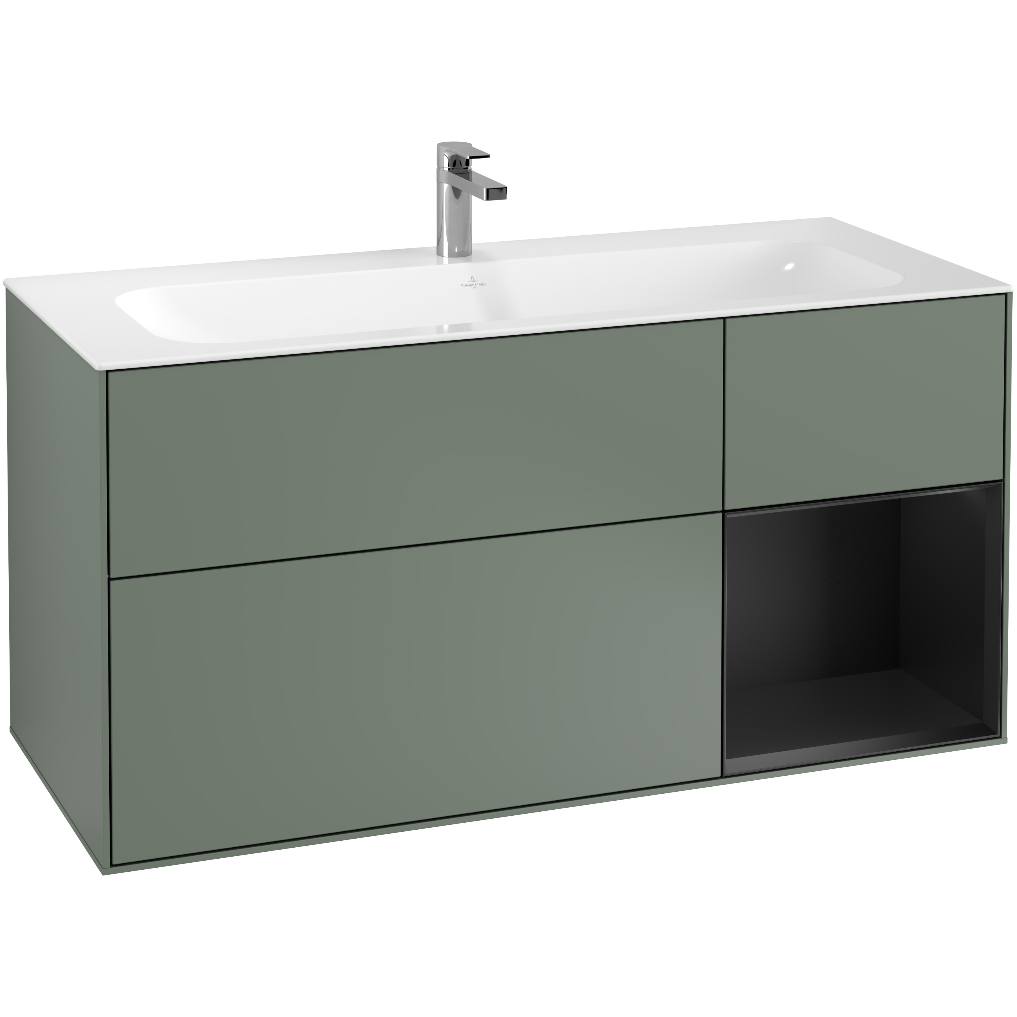 Tvättställsskåp Villeroy & Boch Finion med 3 Lådor och Hylla för Inbyggt Tvättställ | badrum - badrumsmobler - tvattstallsskap-och-kommod | KakelKungen