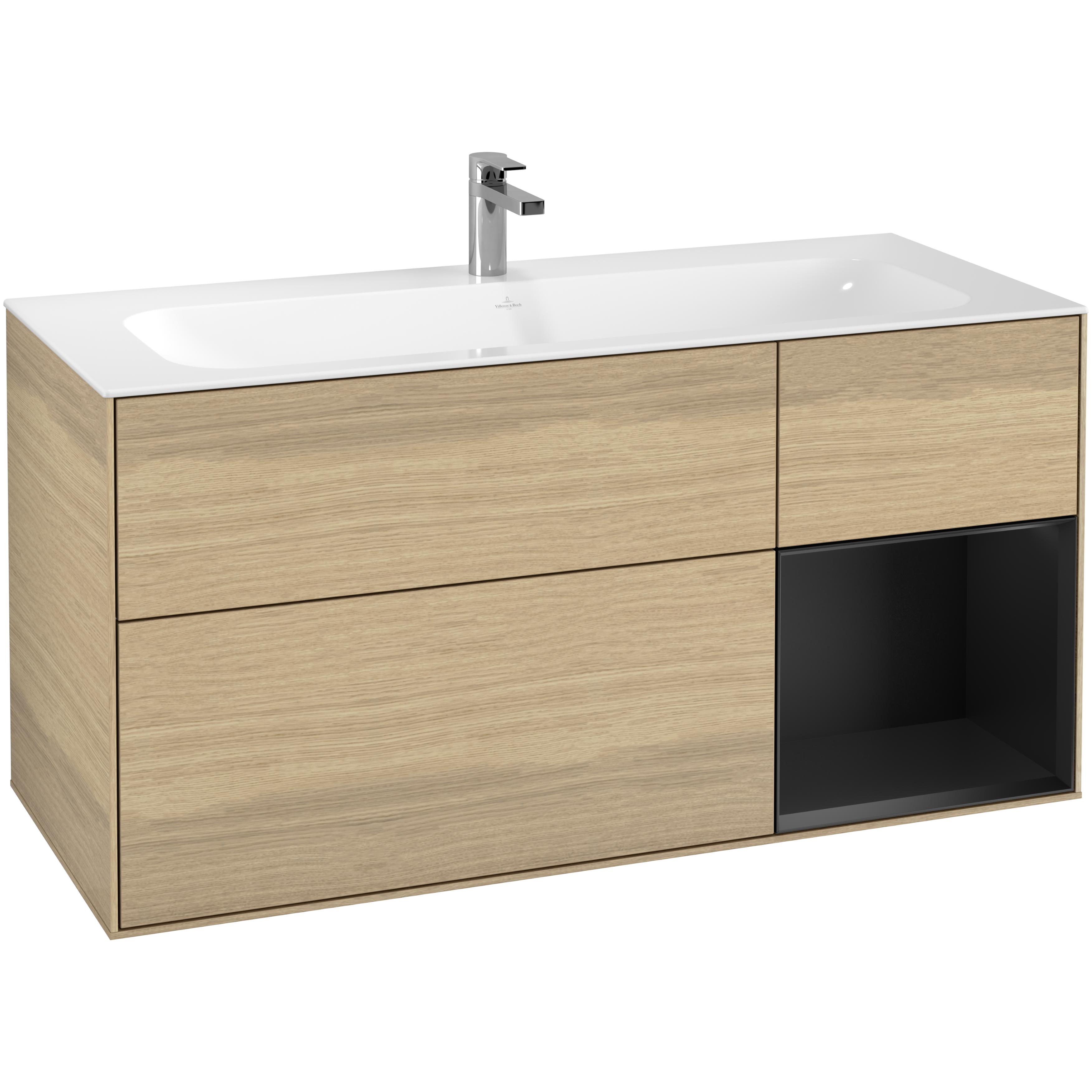 Tvättställsskåp Villeroy & Boch Finion med 3 Lådor och Hylla för Inbyggt Tvättställ | badrum - badrumsmobler - tvattstallsskap-och-kommod | KakelKungen