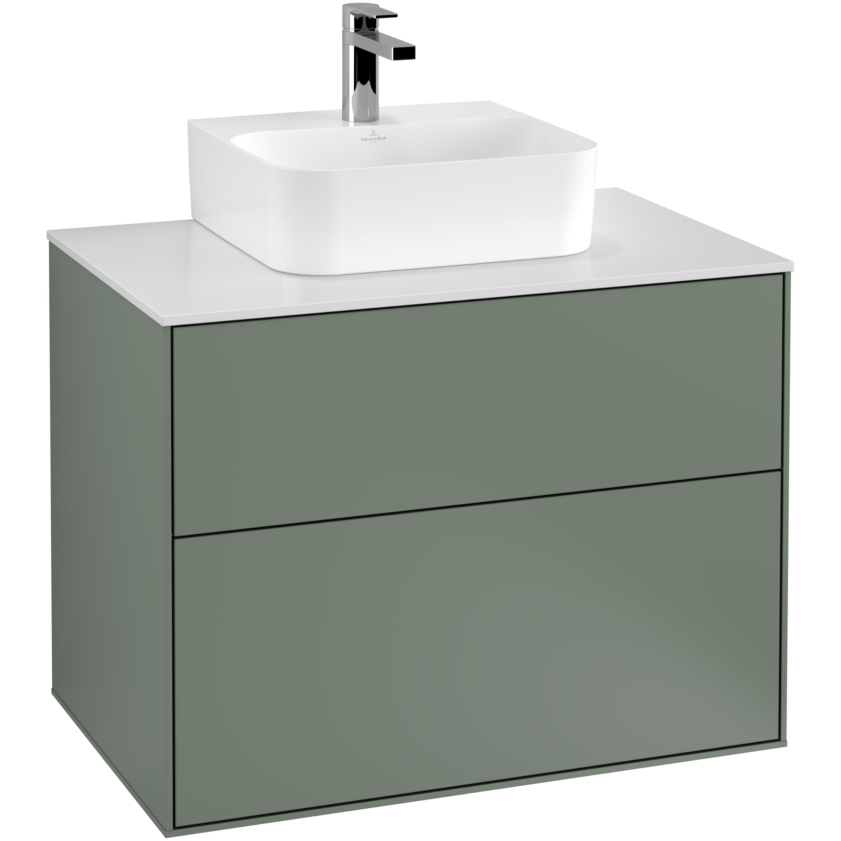 Tvättställsskåp Villeroy & Boch Finion med 2 Lådor och Bänkskiva för Kompakt Tvättställ | badrum - badrumsmobler - tvattstallsskap-och-kommod | KakelKungen