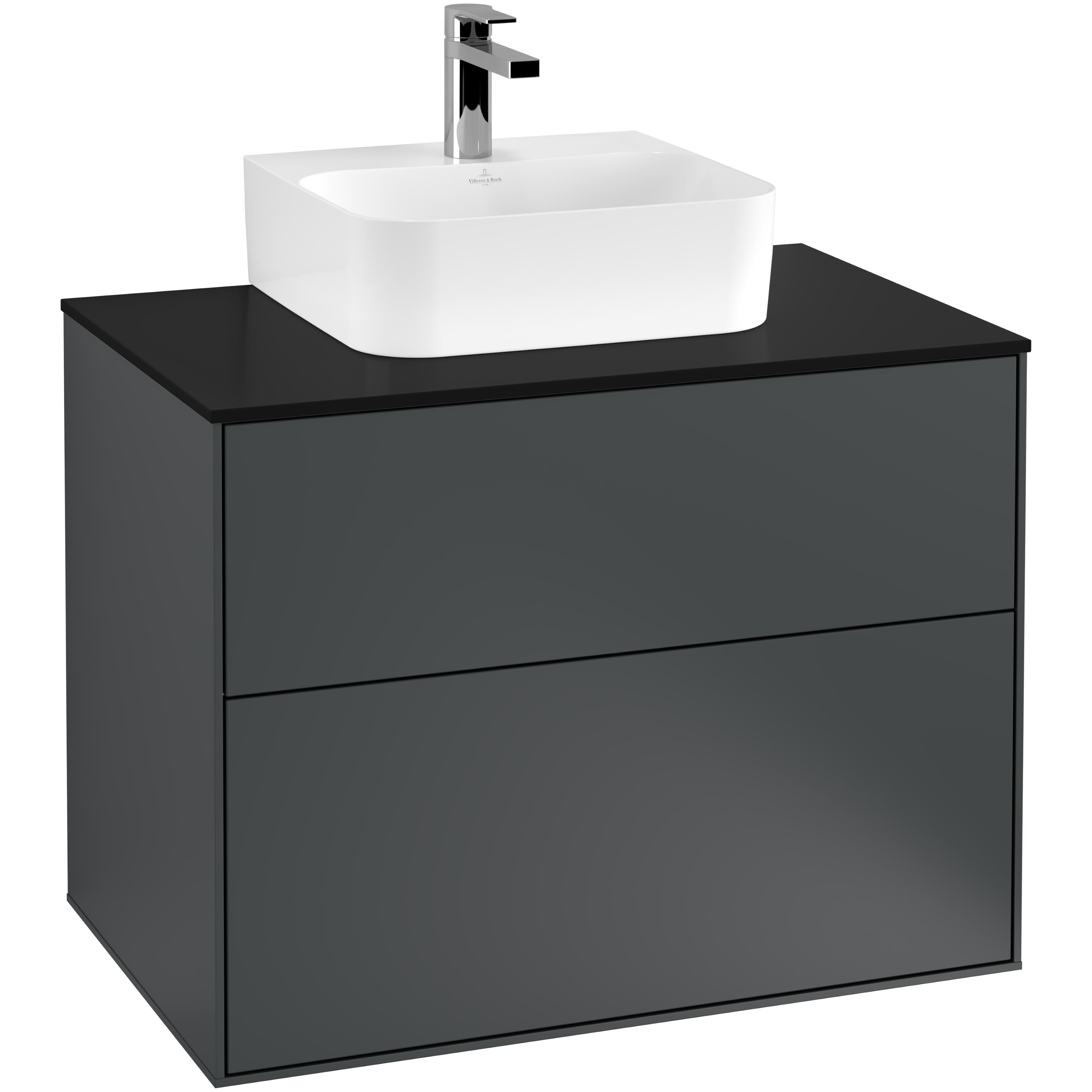 Tvättställsskåp Villeroy & Boch Finion med 2 Lådor och Bänkskiva för Kompakt Tvättställ | badrum - badrumsmobler - tvattstallsskap-och-kommod | KakelKungen