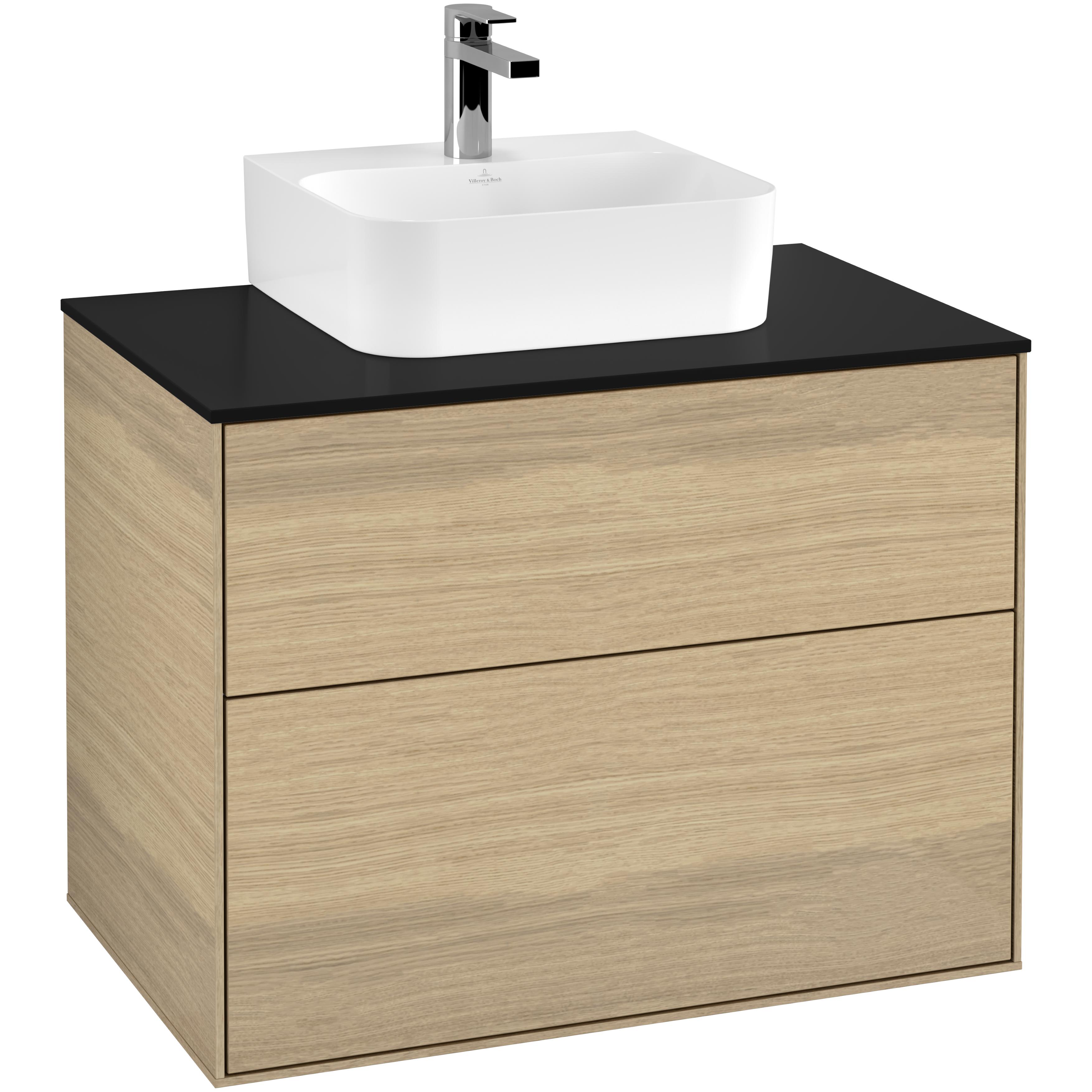 Tvättställsskåp Villeroy & Boch Finion med 2 Lådor och Bänkskiva för Kompakt Tvättställ | badrum - badrumsmobler - tvattstallsskap-och-kommod | KakelKungen