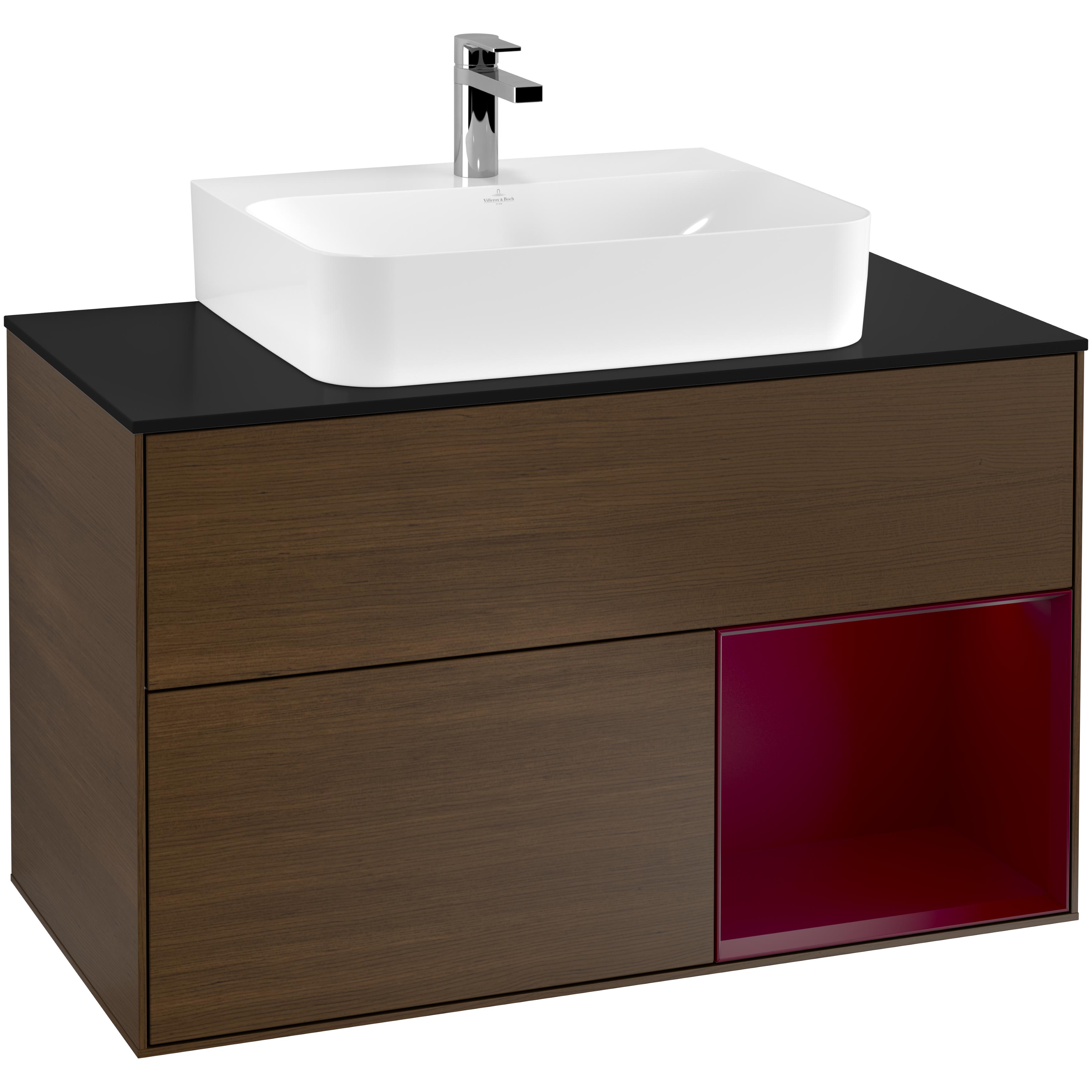 Tvättställsskåp Villeroy & Boch Finion med 2 Lådor Hylla och Bänkskiva för Centrerat Tvättställ