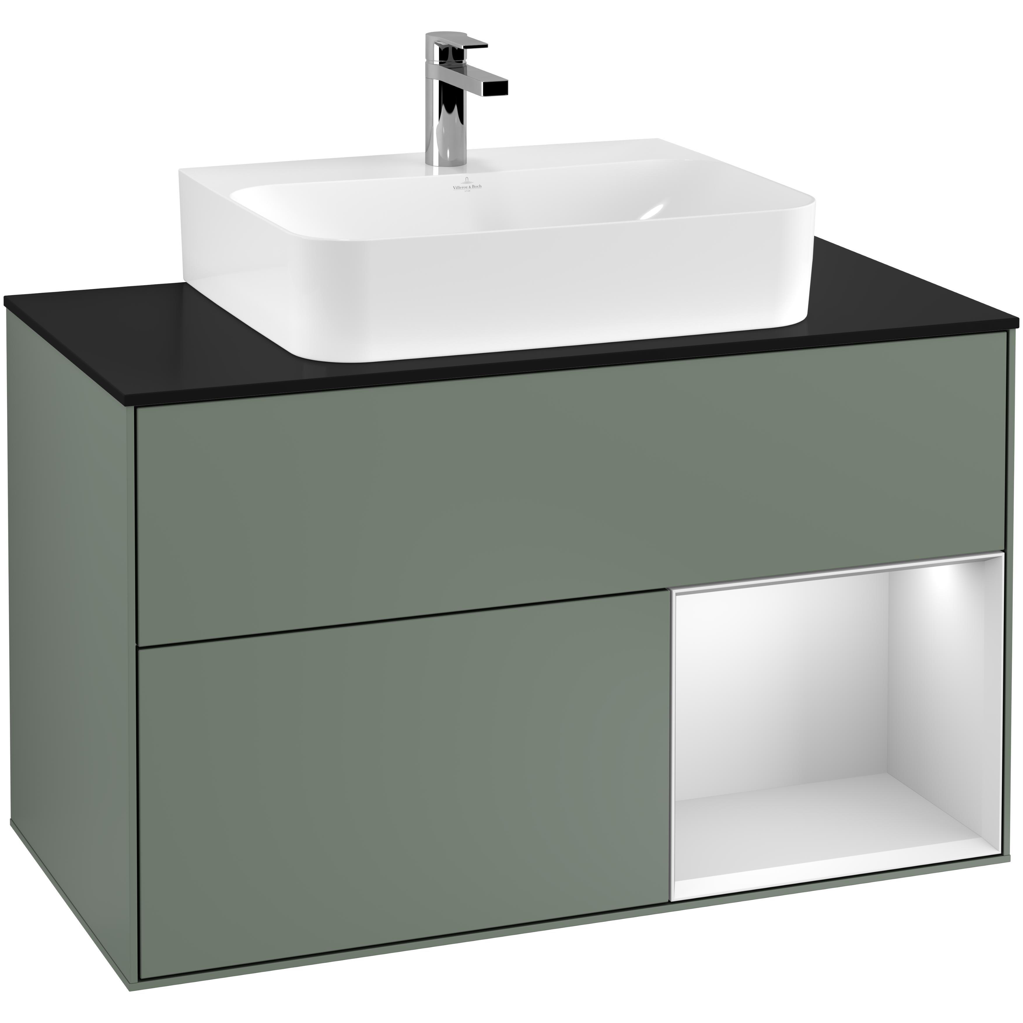 Tvättställsskåp Villeroy & Boch Finion med 2 Lådor Hylla och Bänkskiva för Centrerat Tvättställ