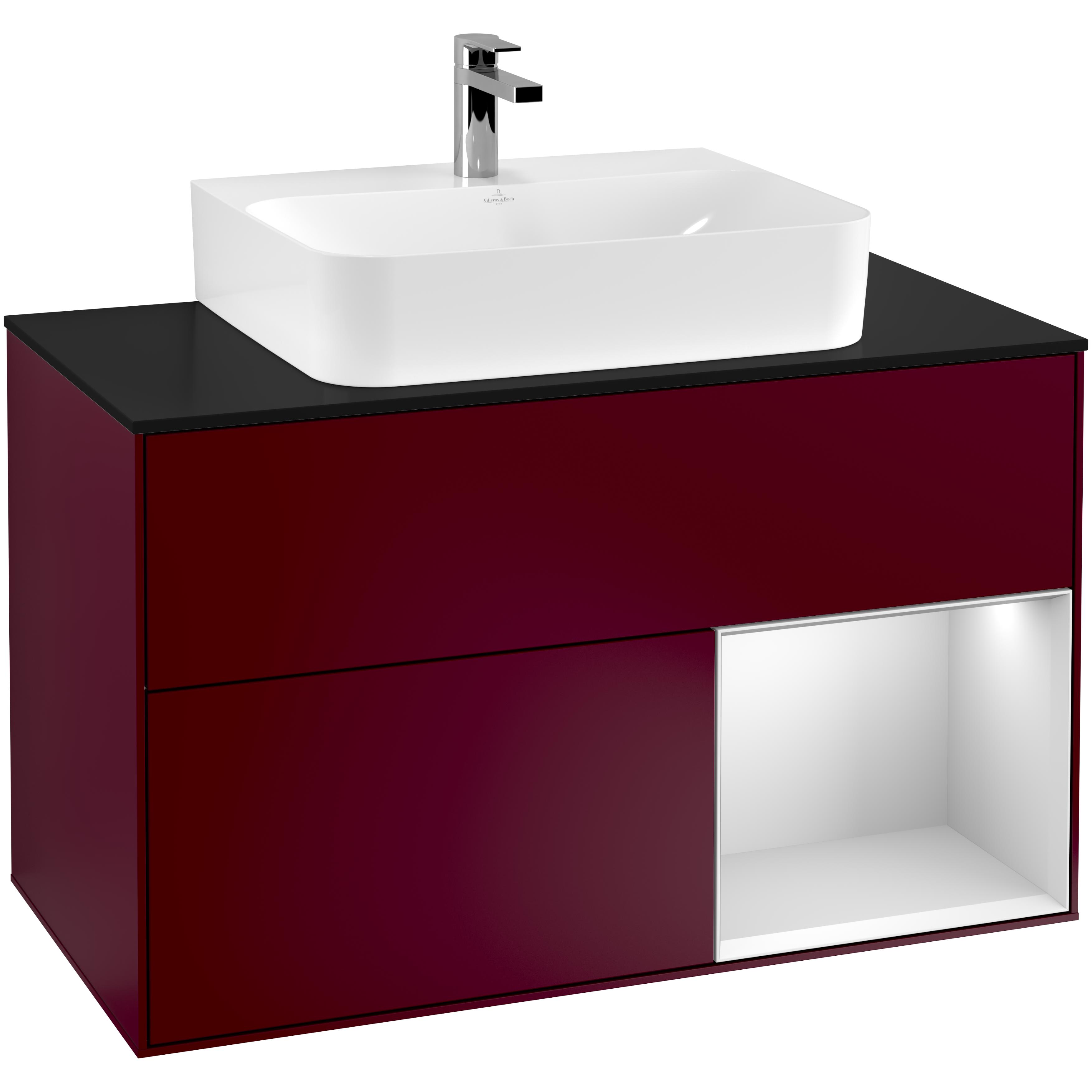 Tvättställsskåp Villeroy & Boch Finion med 2 Lådor Hylla och Bänkskiva för Centrerat Tvättställ