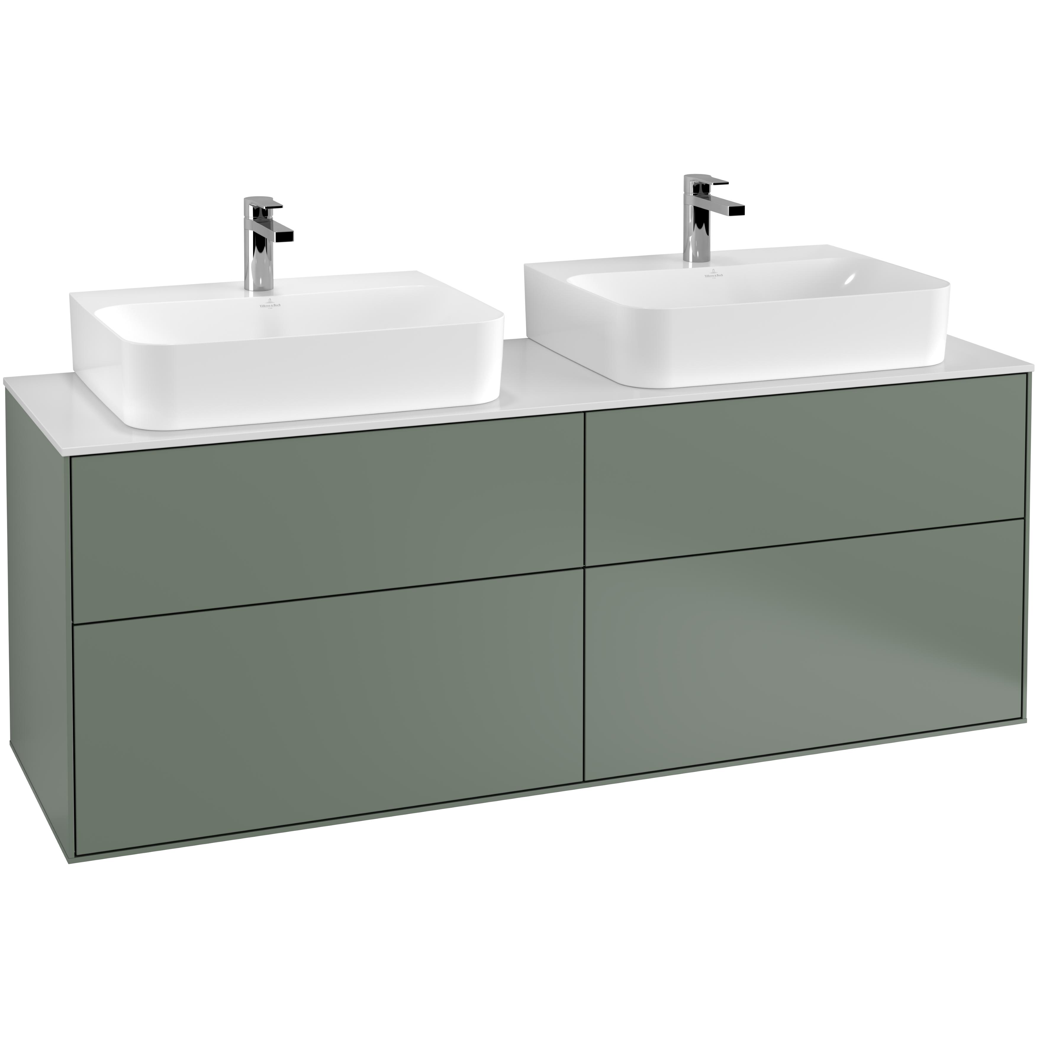 Tvättställsskåp Villeroy & Boch Finion med 4 Lådor och Bänkskiva för Två Tvättställ | badrum - badrumsmobler - tvattstallsskap-och-kommod | KakelKungen