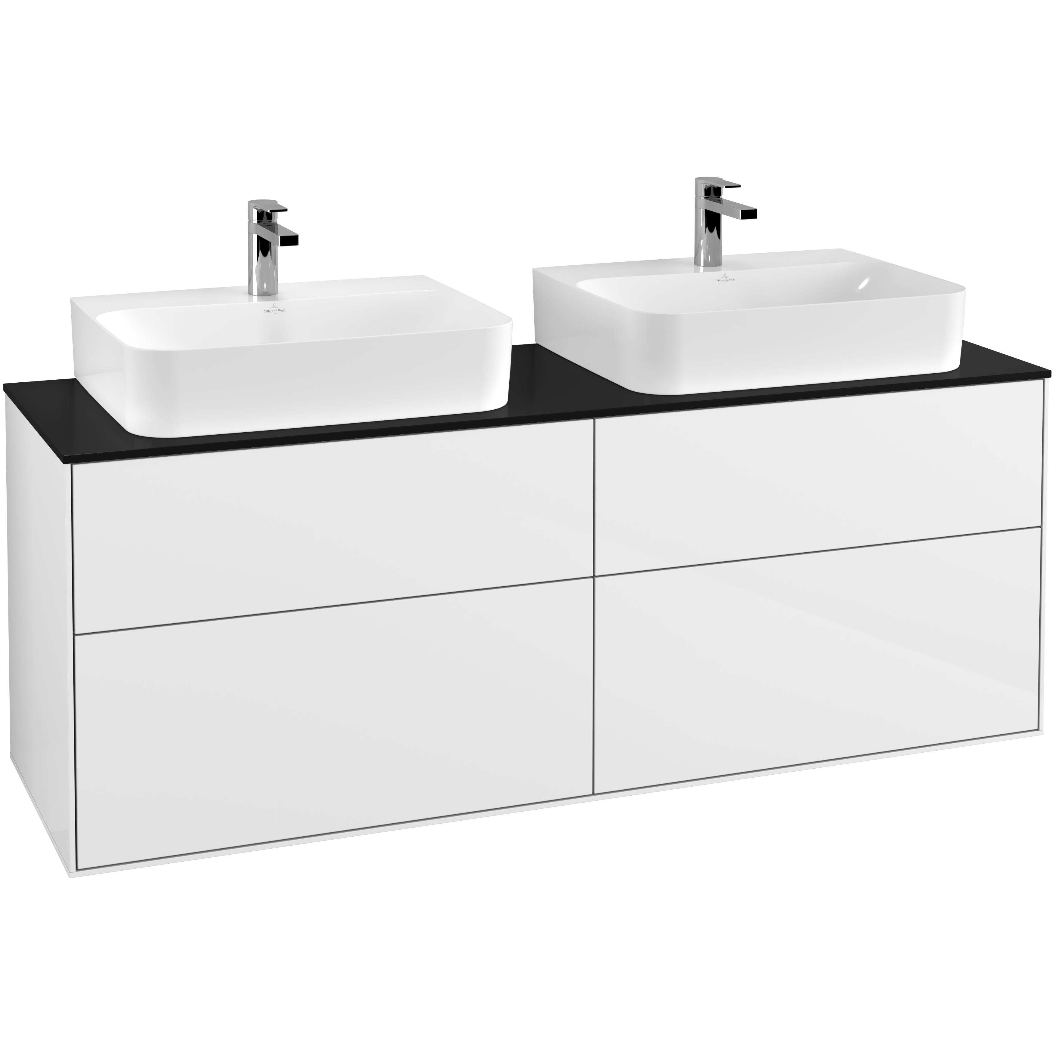 Tvättställsskåp Villeroy & Boch Finion med 4 Lådor och Bänkskiva för Två Tvättställ | badrum - badrumsmobler - tvattstallsskap-och-kommod | KakelKungen