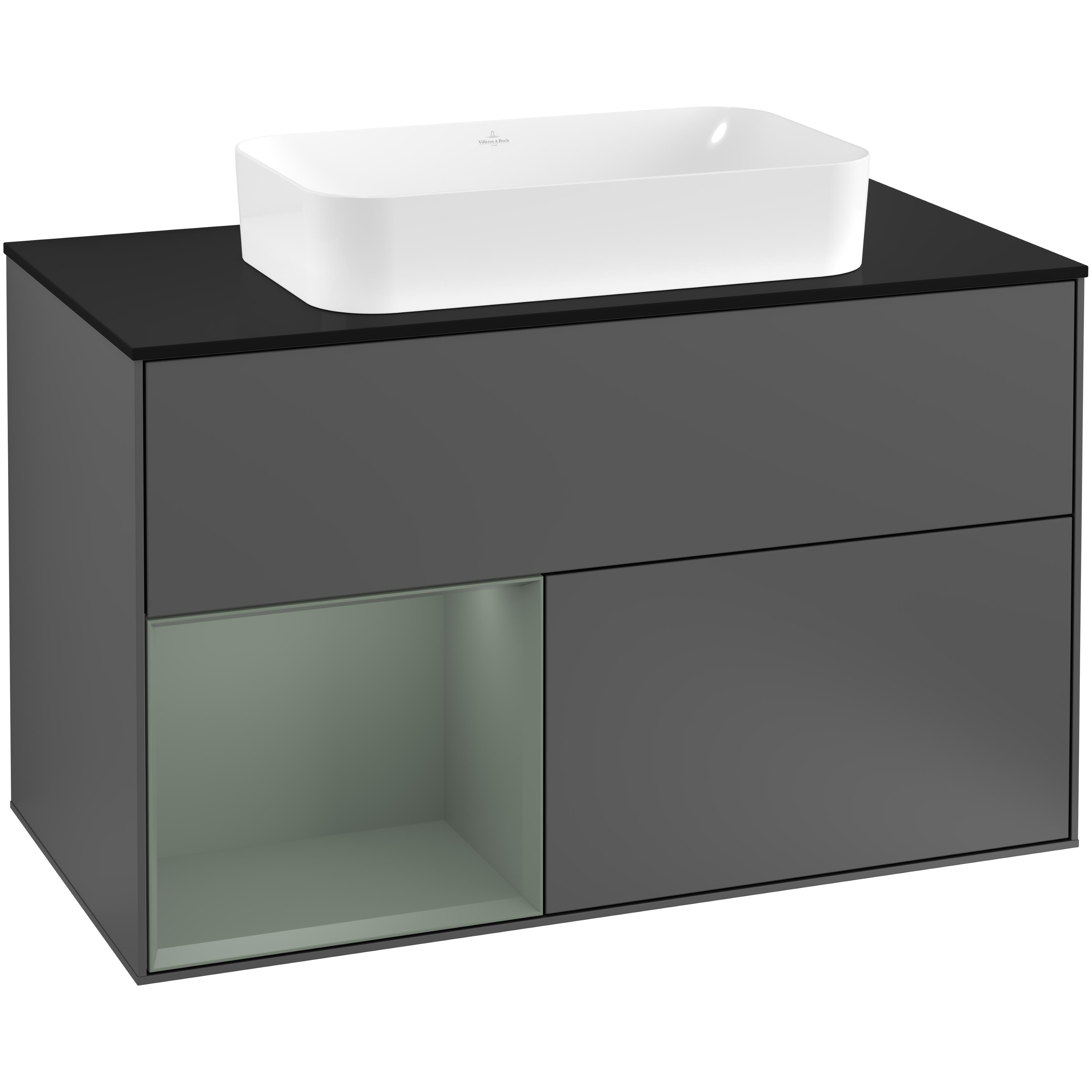 Tvättställsskåp Villeroy & Boch Finion med 2 Lådor Hylla och Bänkskiva för Fristående Tvättställ | badrum - badrumsmobler - tvattstallsskap-och-kommod | KakelKungen