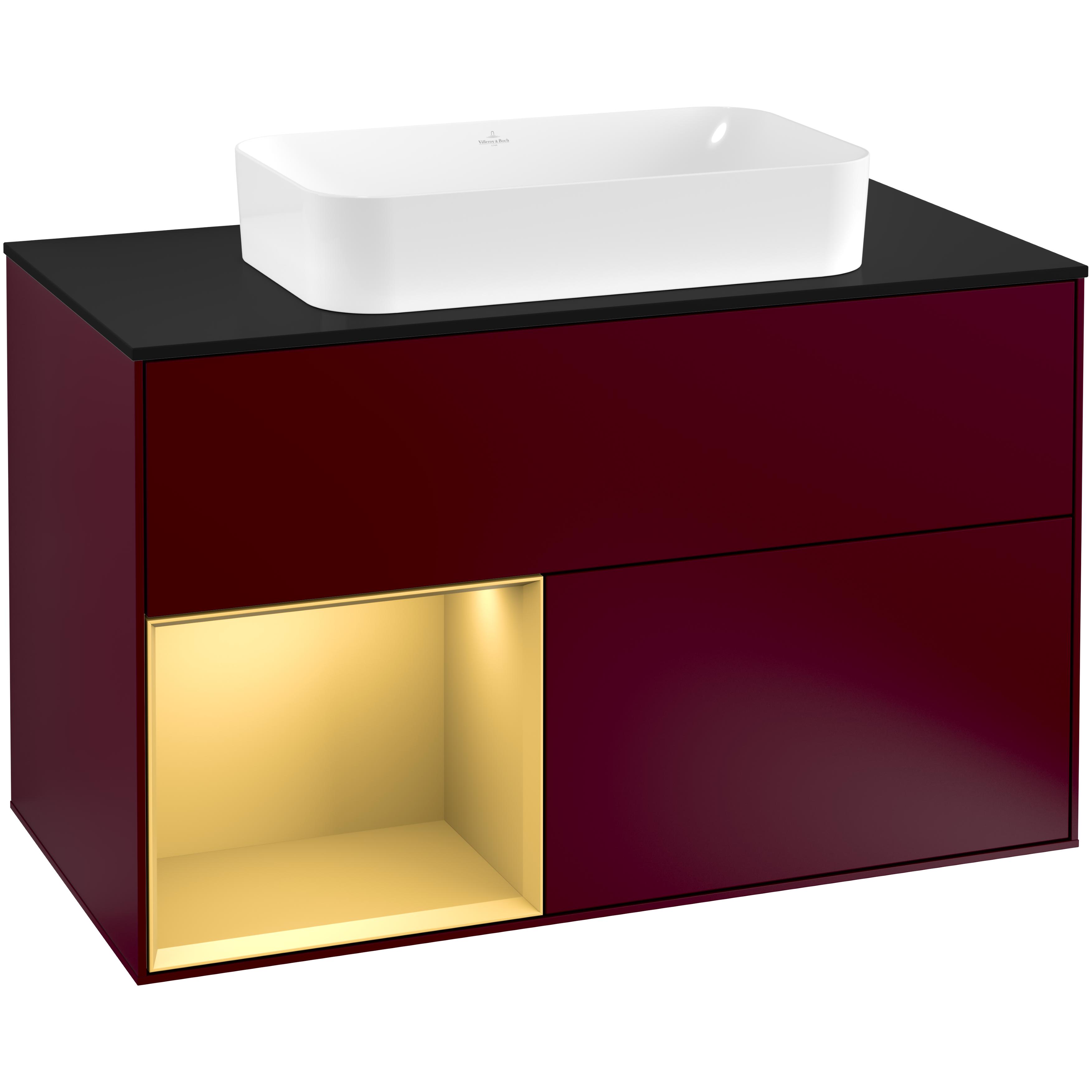 Tvättställsskåp Villeroy & Boch Finion med 2 Lådor Hylla och Bänkskiva för Fristående Tvättställ | badrum - badrumsmobler - tvattstallsskap-och-kommod | KakelKungen