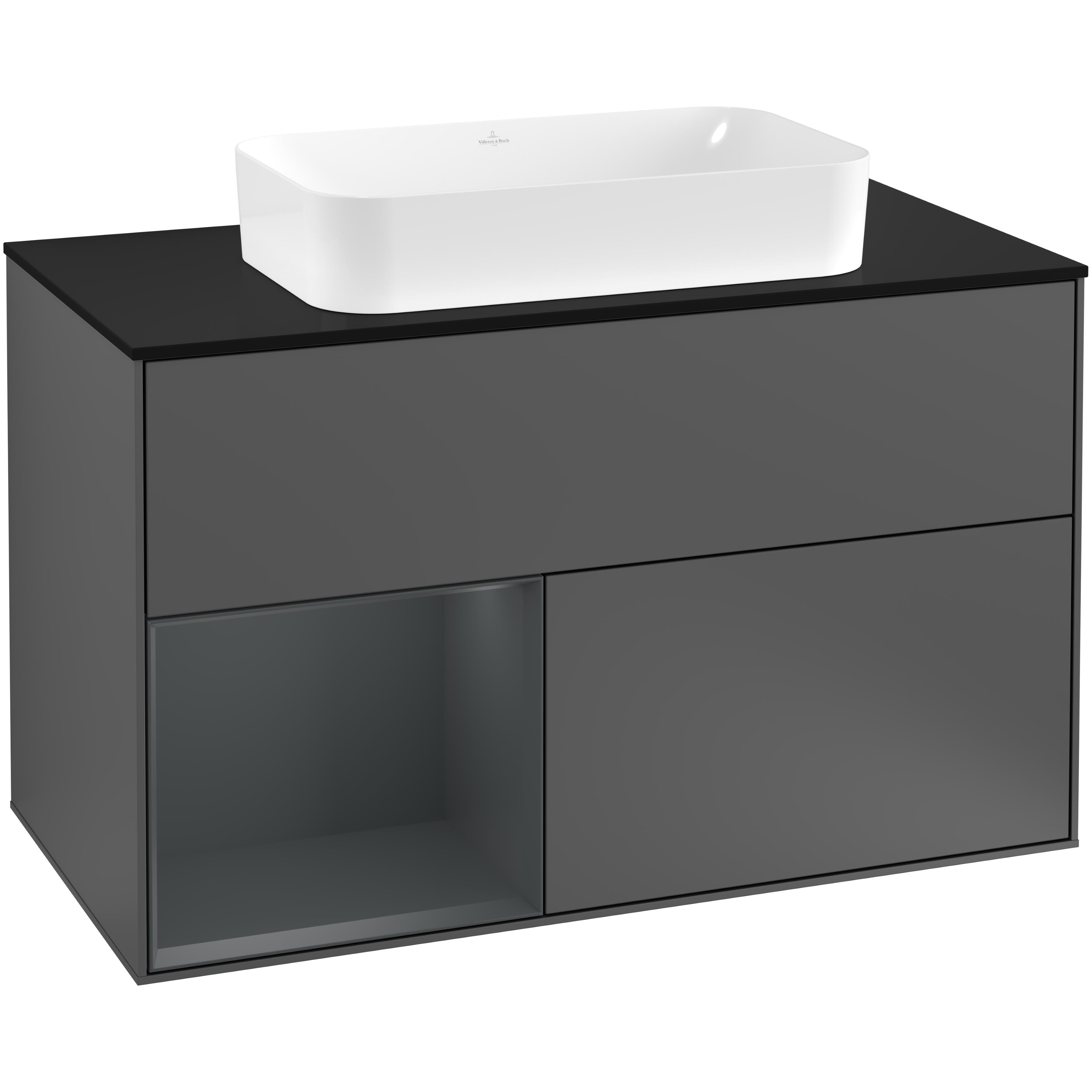 Tvättställsskåp Villeroy & Boch Finion med 2 Lådor Hylla och Bänkskiva för Fristående Tvättställ | badrum - badrumsmobler - tvattstallsskap-och-kommod | KakelKungen