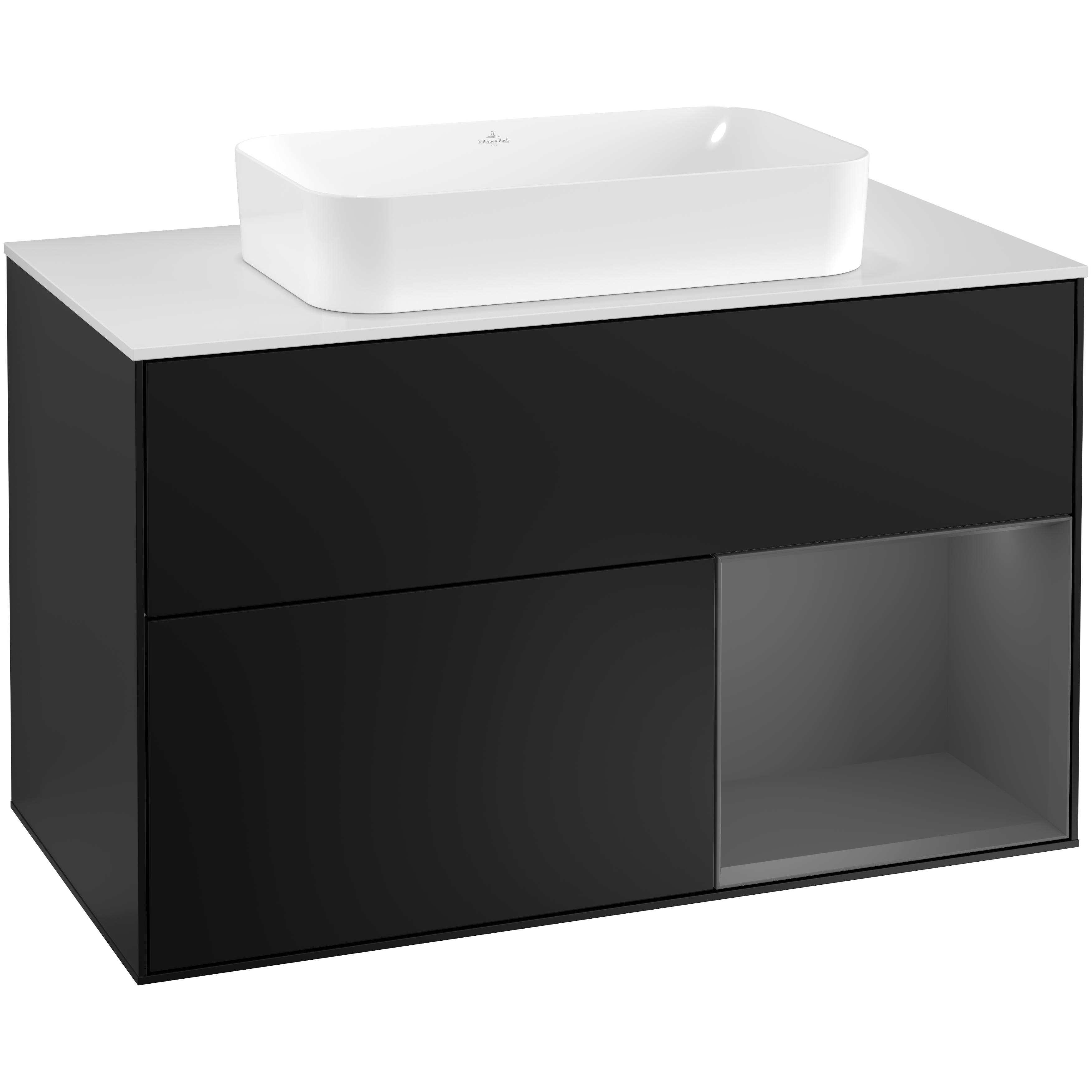 Tvättställsskåp Villeroy & Boch Finion med 2 Lådor Hylla och Bänkskiva för Fristående Tvättställ | badrum - badrumsmobler - tvattstallsskap-och-kommod | KakelKungen