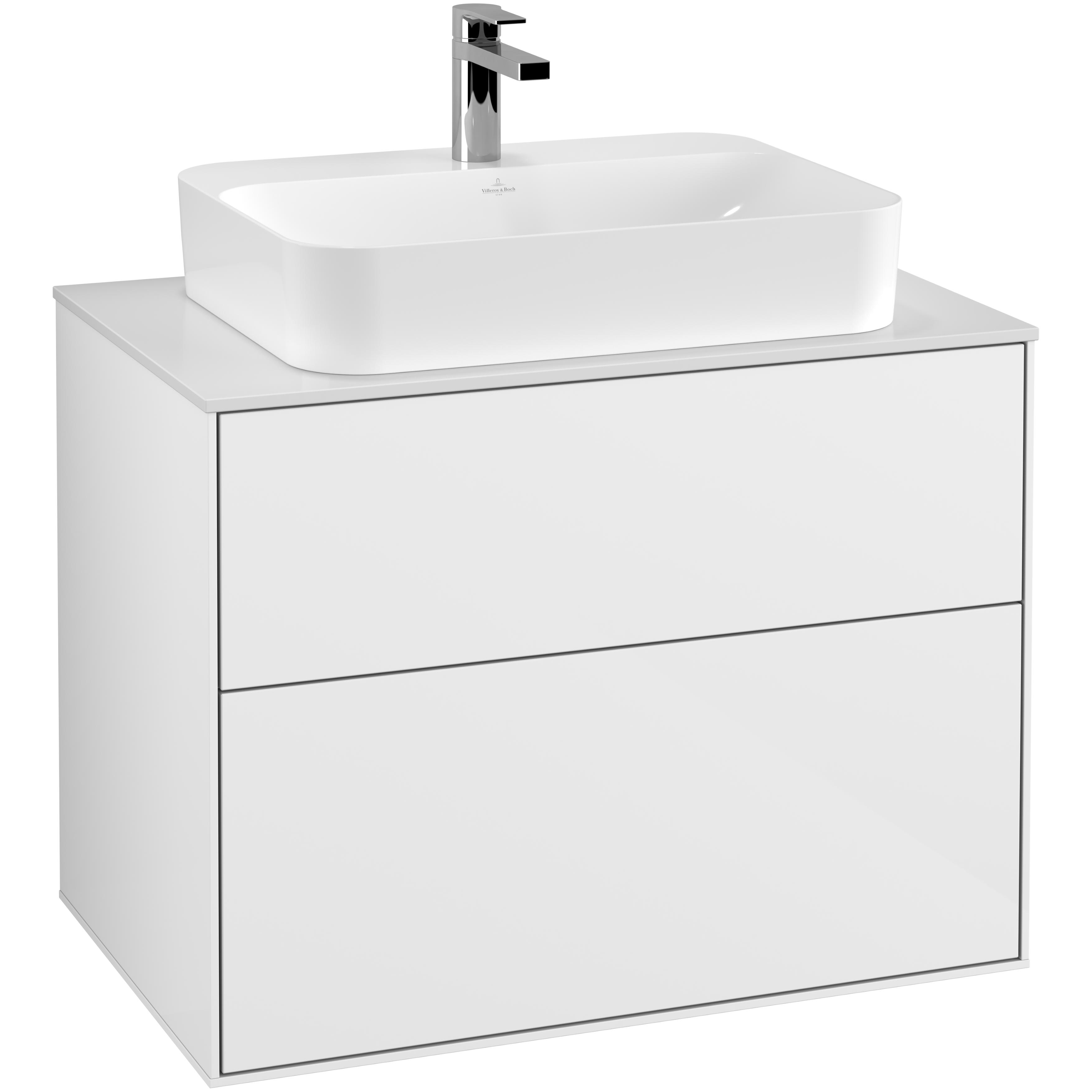 Tvättställsskåp Villeroy & Boch Finion med 2 Lådor och Bänkskiva för Ytmonterat Tvättställ | badrum - badrumsmobler - tvattstallsskap-och-kommod | KakelKungen