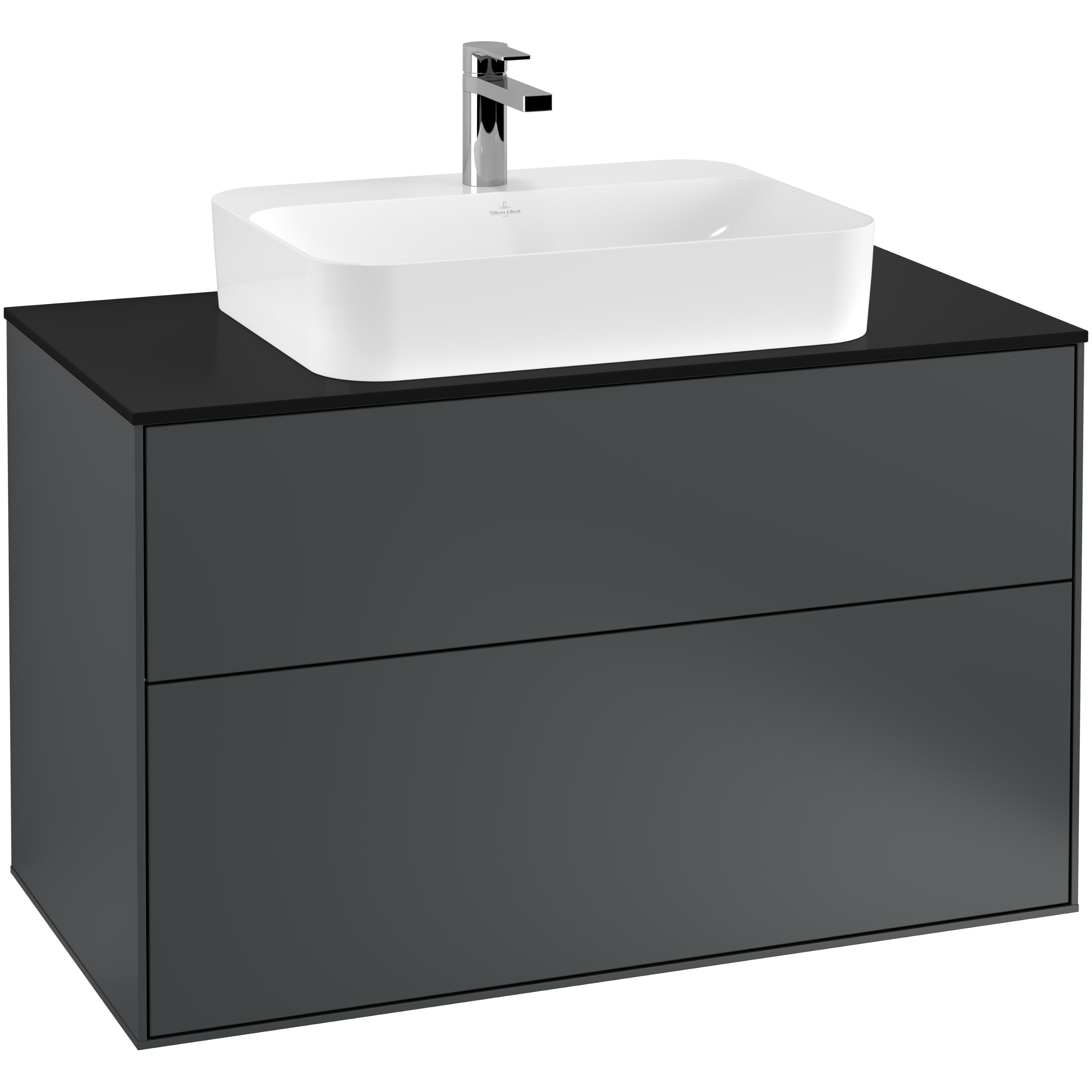 Tvättställsskåp Villeroy & Boch Finion med 2 Lådor och Bänkskiva för Ytmonterat Tvättställ | badrum - badrumsmobler - tvattstallsskap-och-kommod | KakelKungen