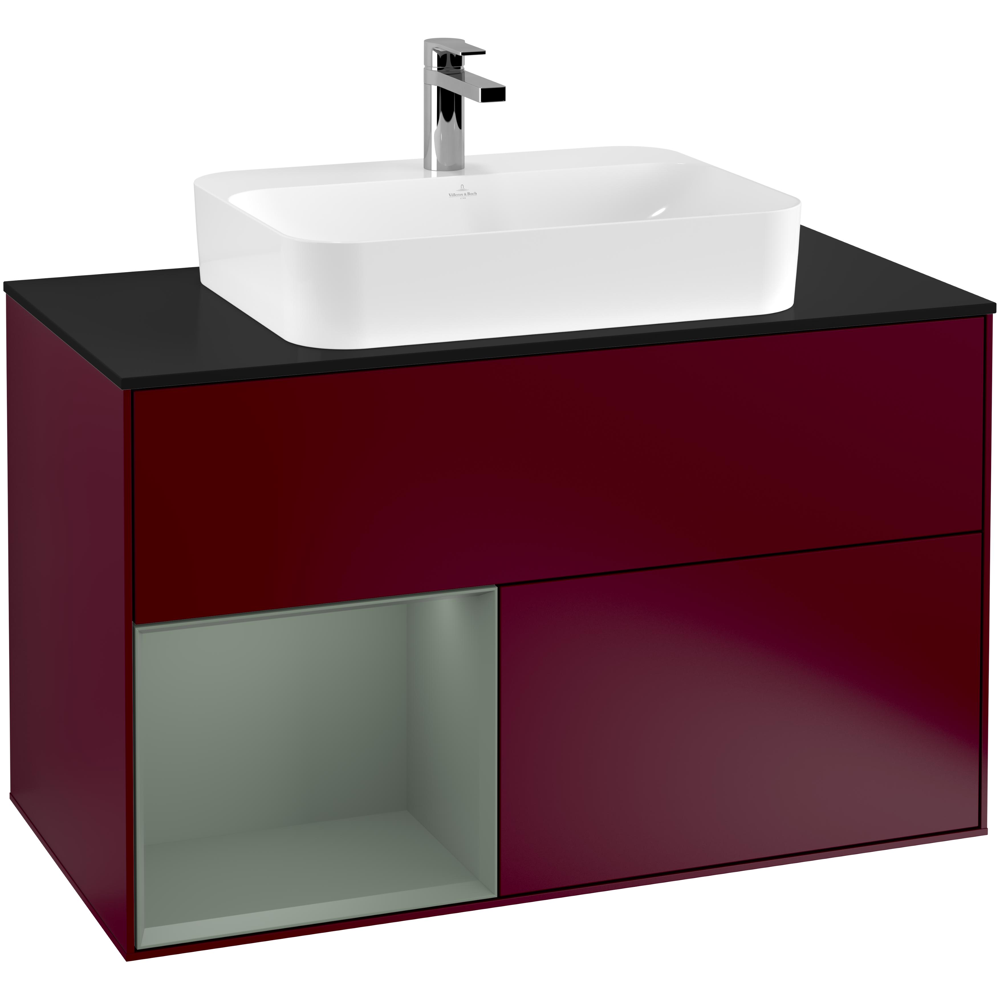 Tvättställsskåp Villeroy & Boch Finion med 2 Lådor Hylla och Bänkskiva för Ytmonterat Tvättställ | badrum - badrumsmobler - tvattstallsskap-och-kommod | KakelKungen