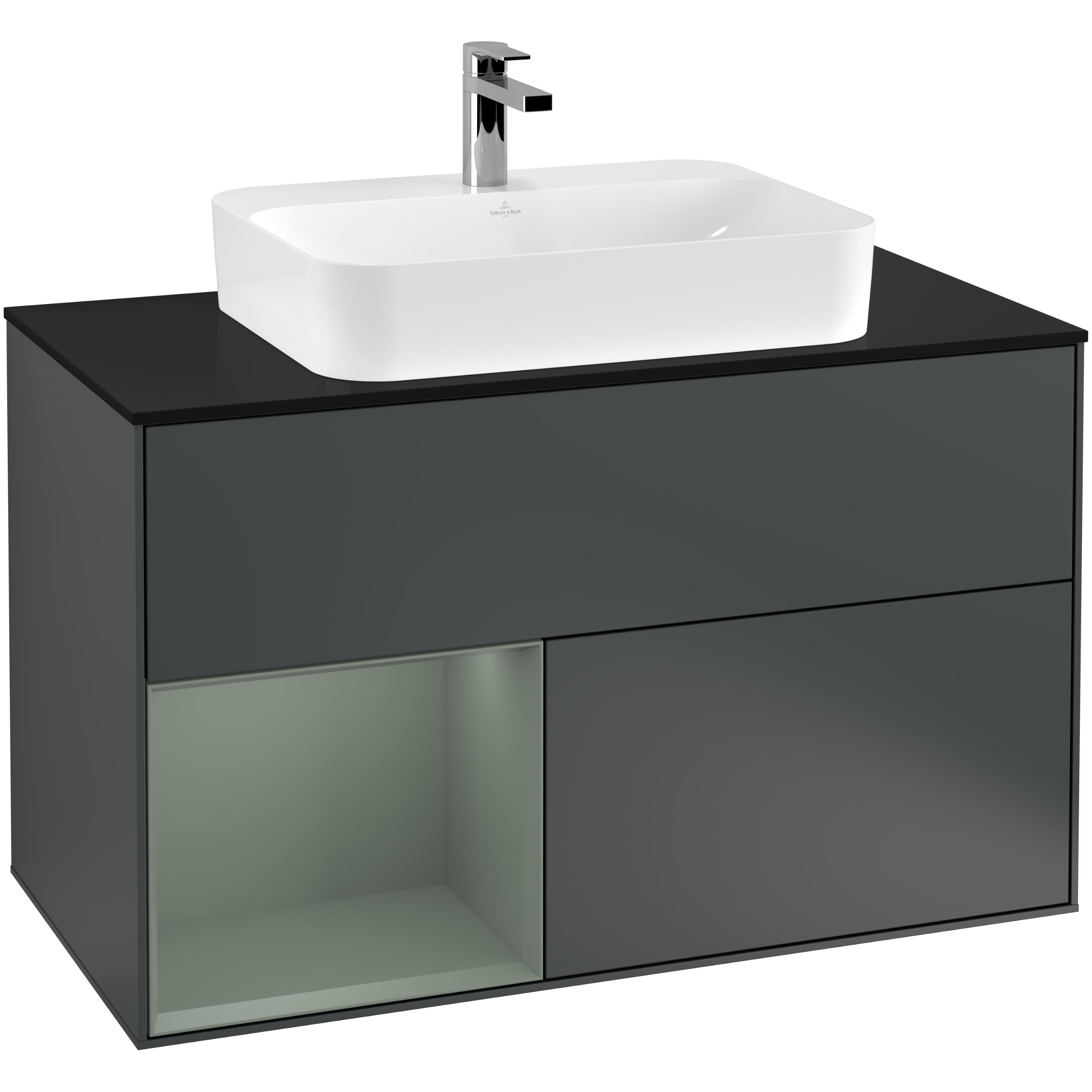 Tvättställsskåp Villeroy & Boch Finion med 2 Lådor Hylla och Bänkskiva för Ytmonterat Tvättställ | badrum - badrumsmobler - tvattstallsskap-och-kommod | KakelKungen