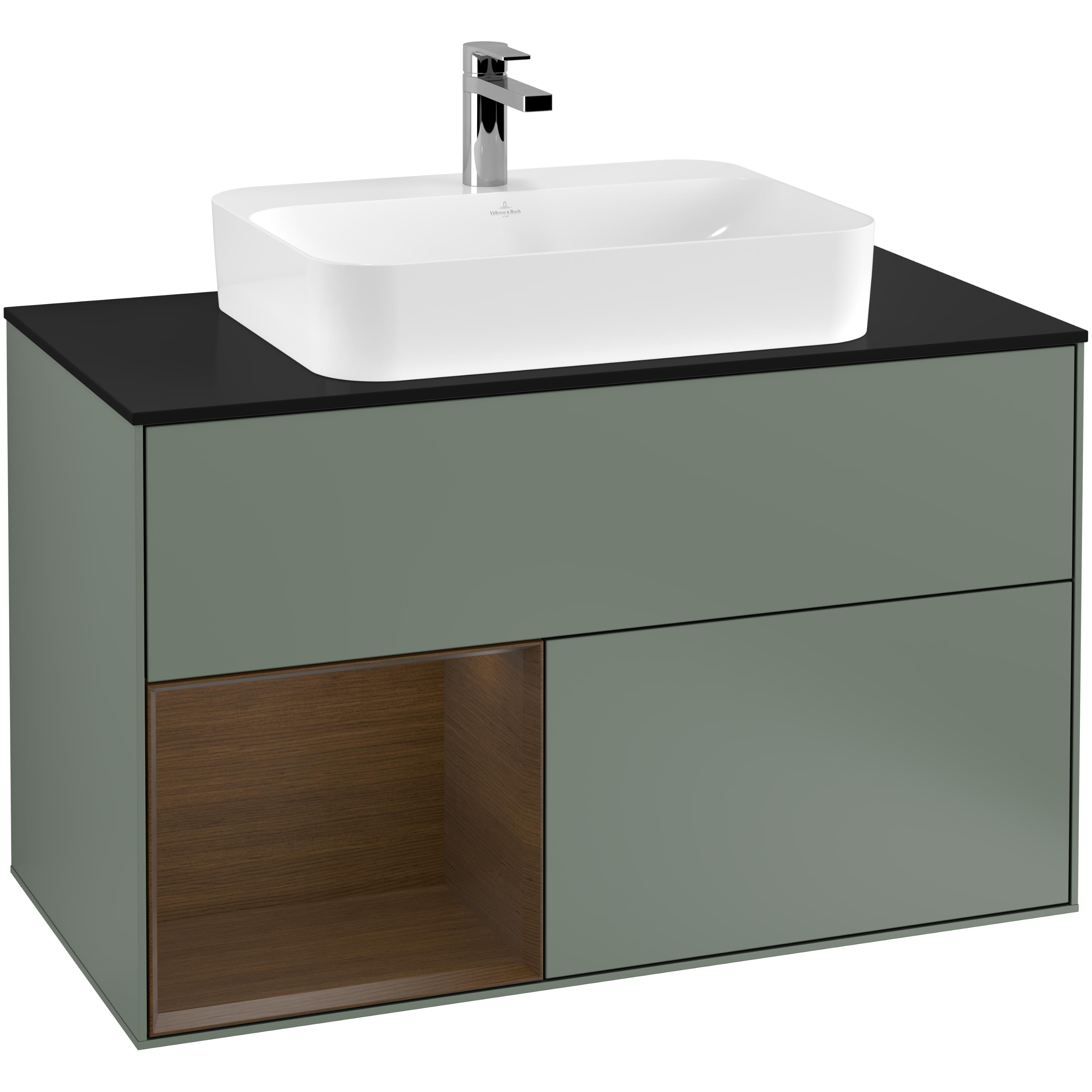 Tvättställsskåp Villeroy & Boch Finion med 2 Lådor Hylla och Bänkskiva för Ytmonterat Tvättställ | badrum - badrumsmobler - tvattstallsskap-och-kommod | KakelKungen