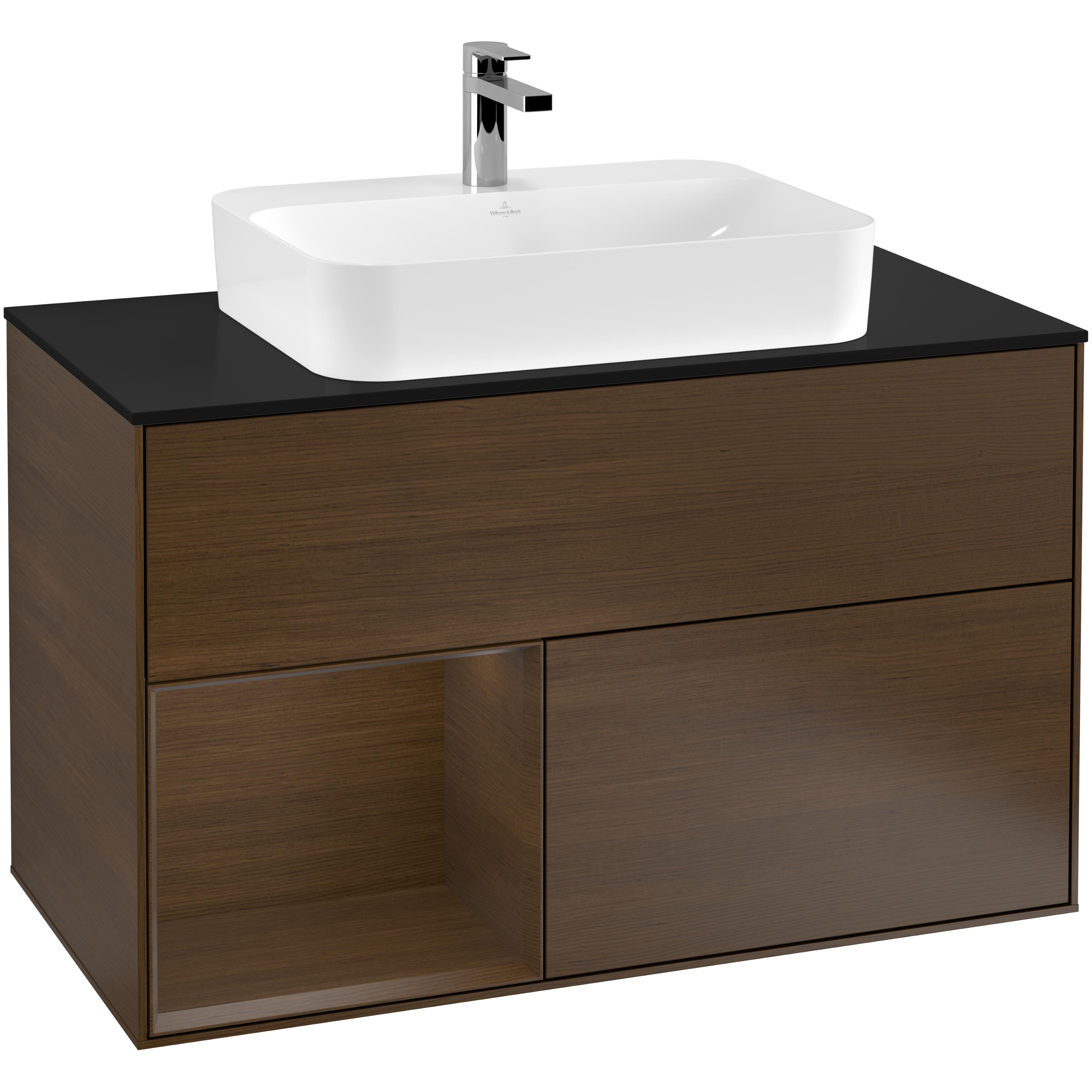 Tvättställsskåp Villeroy & Boch Finion med 2 Lådor Hylla och Bänkskiva för Ytmonterat Tvättställ | badrum - badrumsmobler - tvattstallsskap-och-kommod | KakelKungen