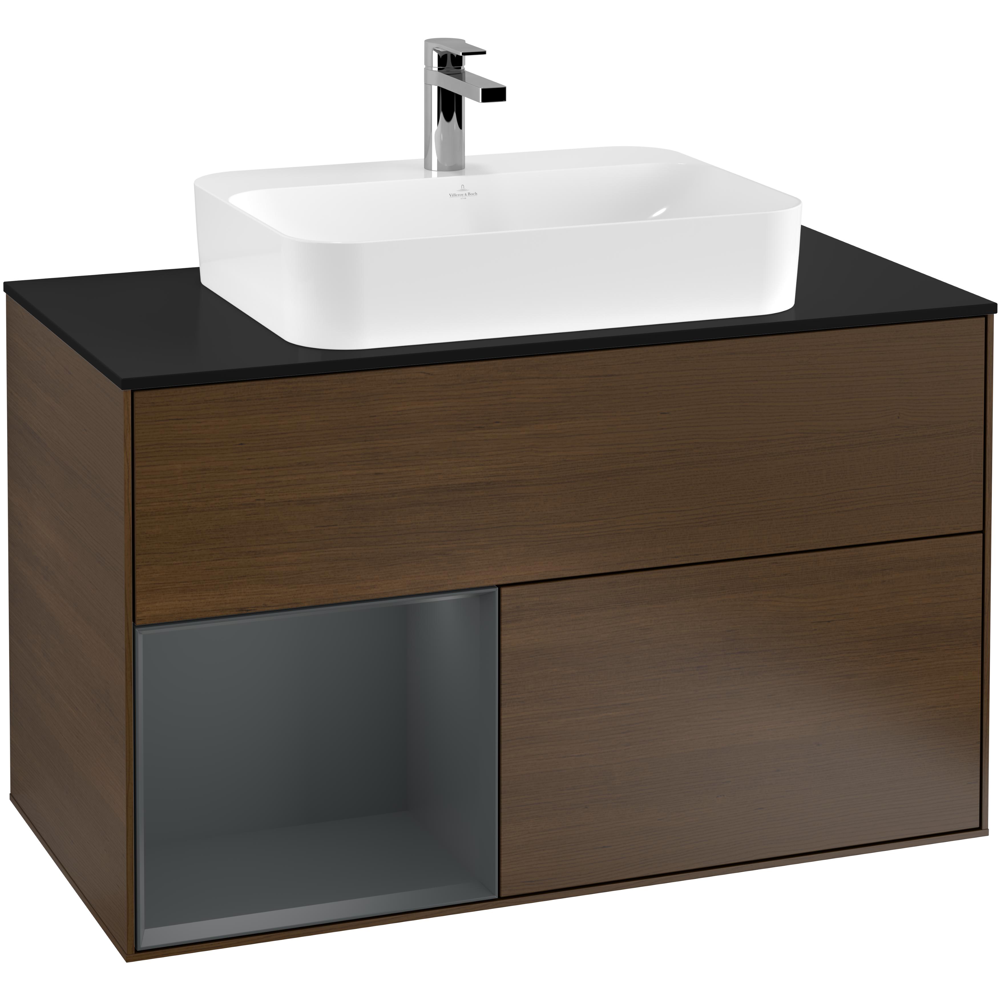 Tvättställsskåp Villeroy & Boch Finion med 2 Lådor Hylla och Bänkskiva för Ytmonterat Tvättställ | badrum - badrumsmobler - tvattstallsskap-och-kommod | KakelKungen