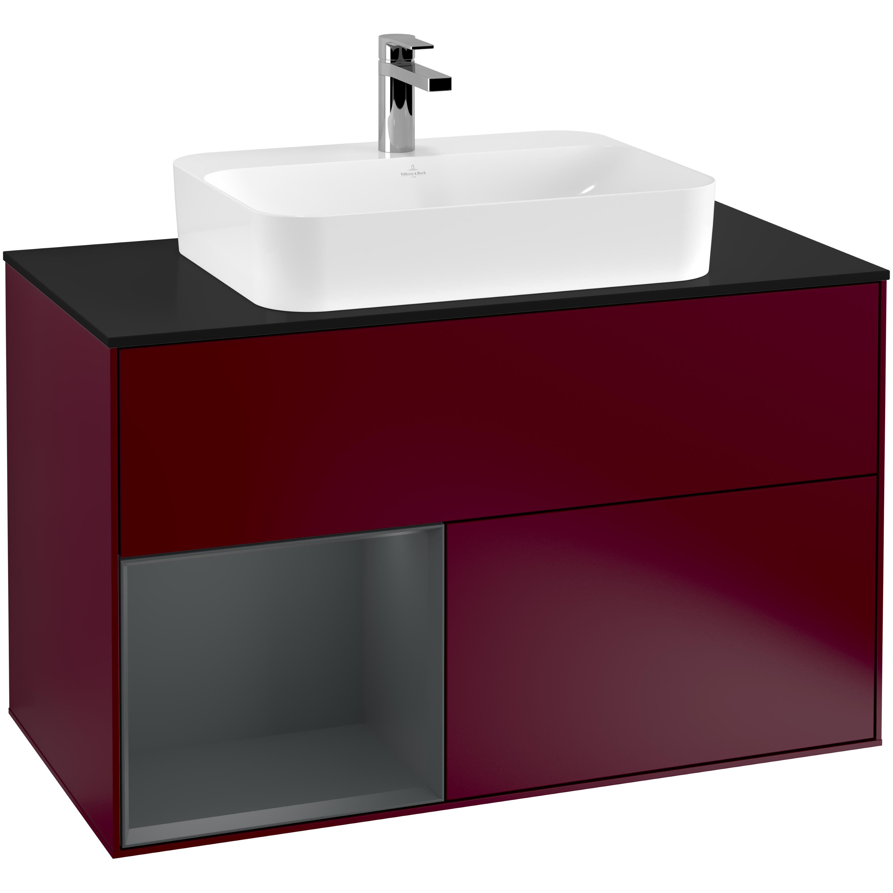 Tvättställsskåp Villeroy & Boch Finion med 2 Lådor Hylla och Bänkskiva för Ytmonterat Tvättställ | badrum - badrumsmobler - tvattstallsskap-och-kommod | KakelKungen