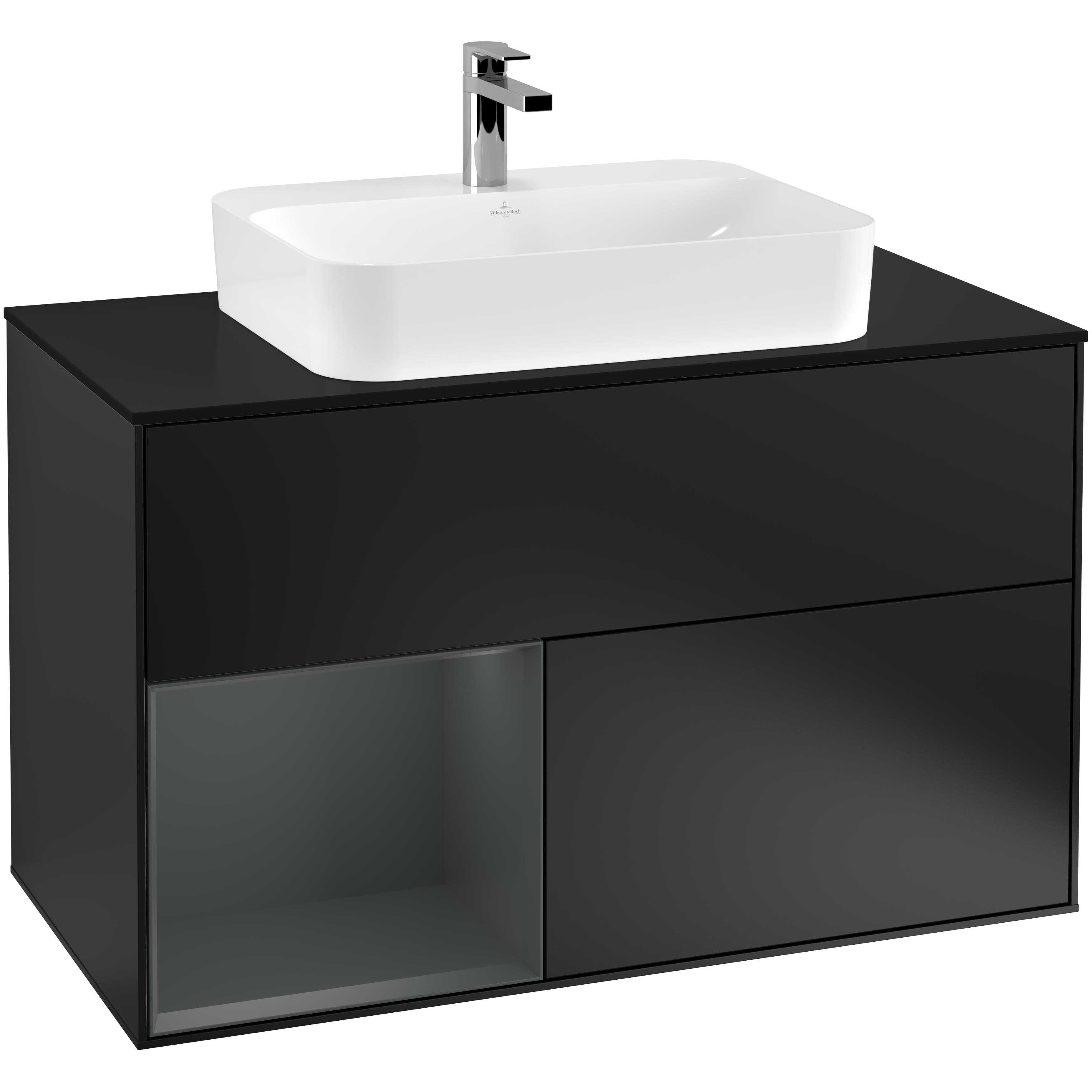 Tvättställsskåp Villeroy & Boch Finion med 2 Lådor Hylla och Bänkskiva för Ytmonterat Tvättställ | badrum - badrumsmobler - tvattstallsskap-och-kommod | KakelKungen