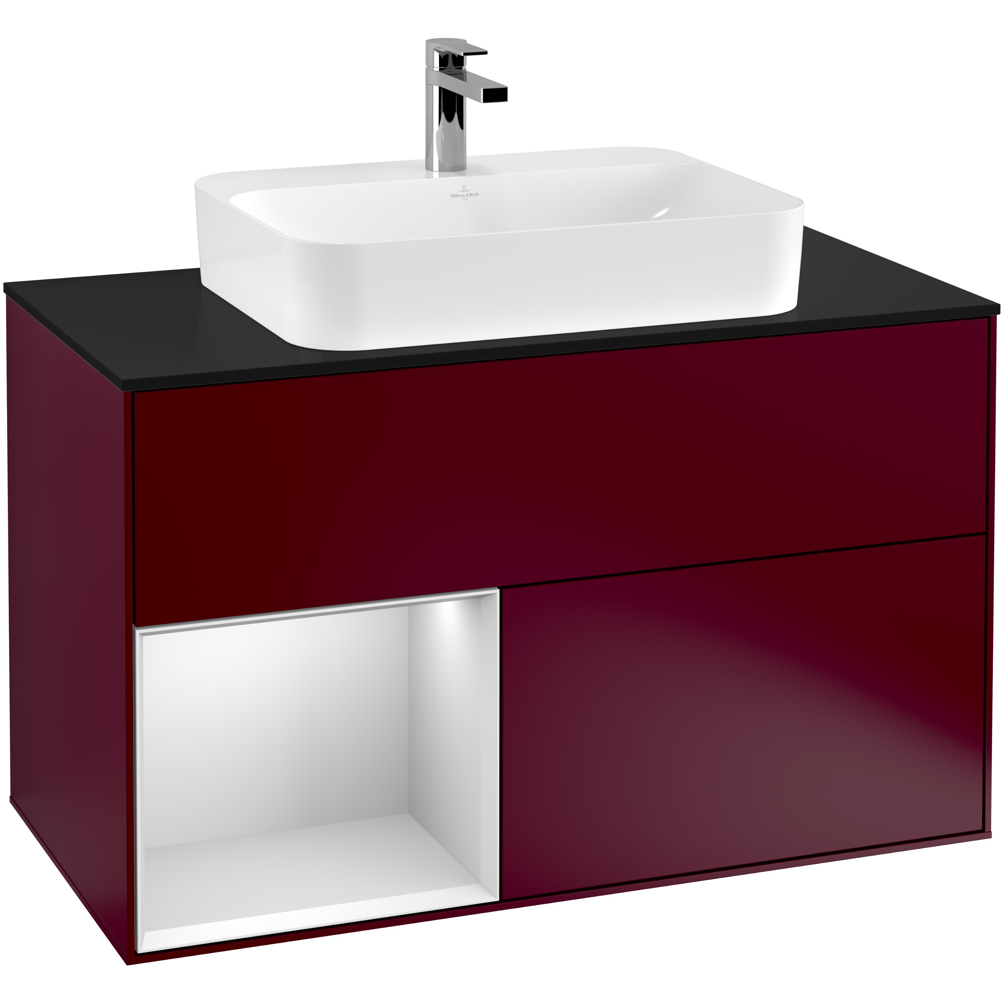 Tvättställsskåp Villeroy & Boch Finion med 2 Lådor Hylla och Bänkskiva för Ytmonterat Tvättställ | badrum - badrumsmobler - tvattstallsskap-och-kommod | KakelKungen