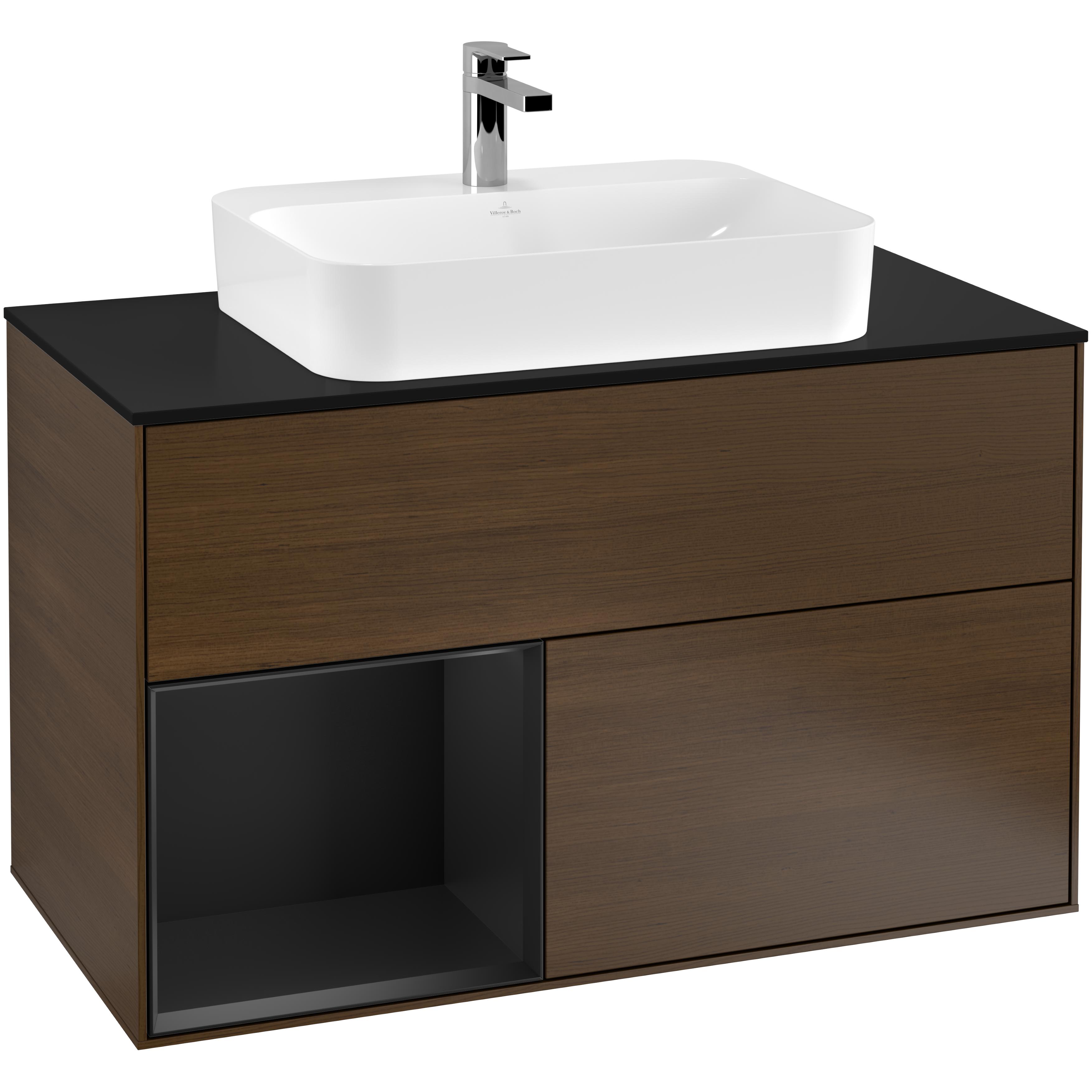 Tvättställsskåp Villeroy & Boch Finion med 2 Lådor Hylla och Bänkskiva för Ytmonterat Tvättställ | badrum - badrumsmobler - tvattstallsskap-och-kommod | KakelKungen