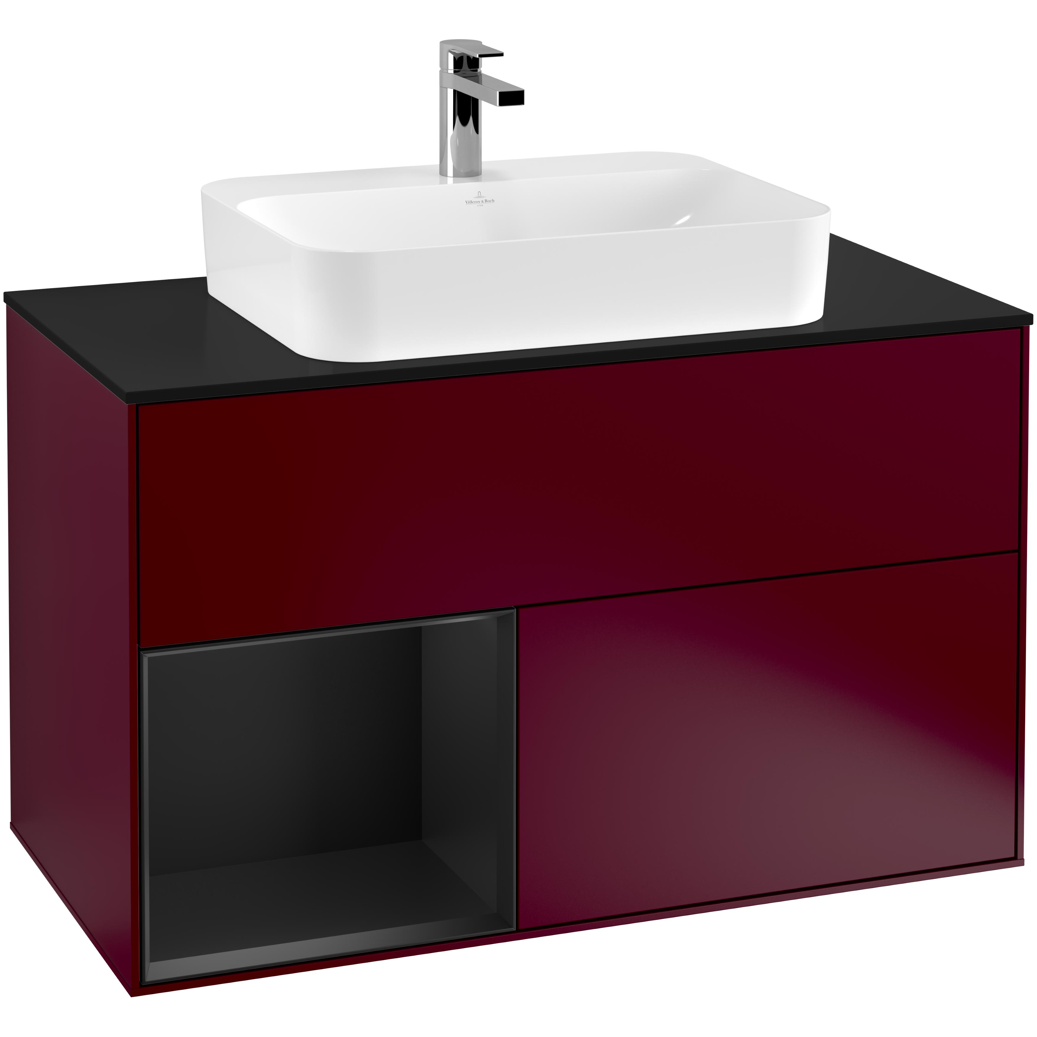 Tvättställsskåp Villeroy & Boch Finion med 2 Lådor Hylla och Bänkskiva för Ytmonterat Tvättställ | badrum - badrumsmobler - tvattstallsskap-och-kommod | KakelKungen