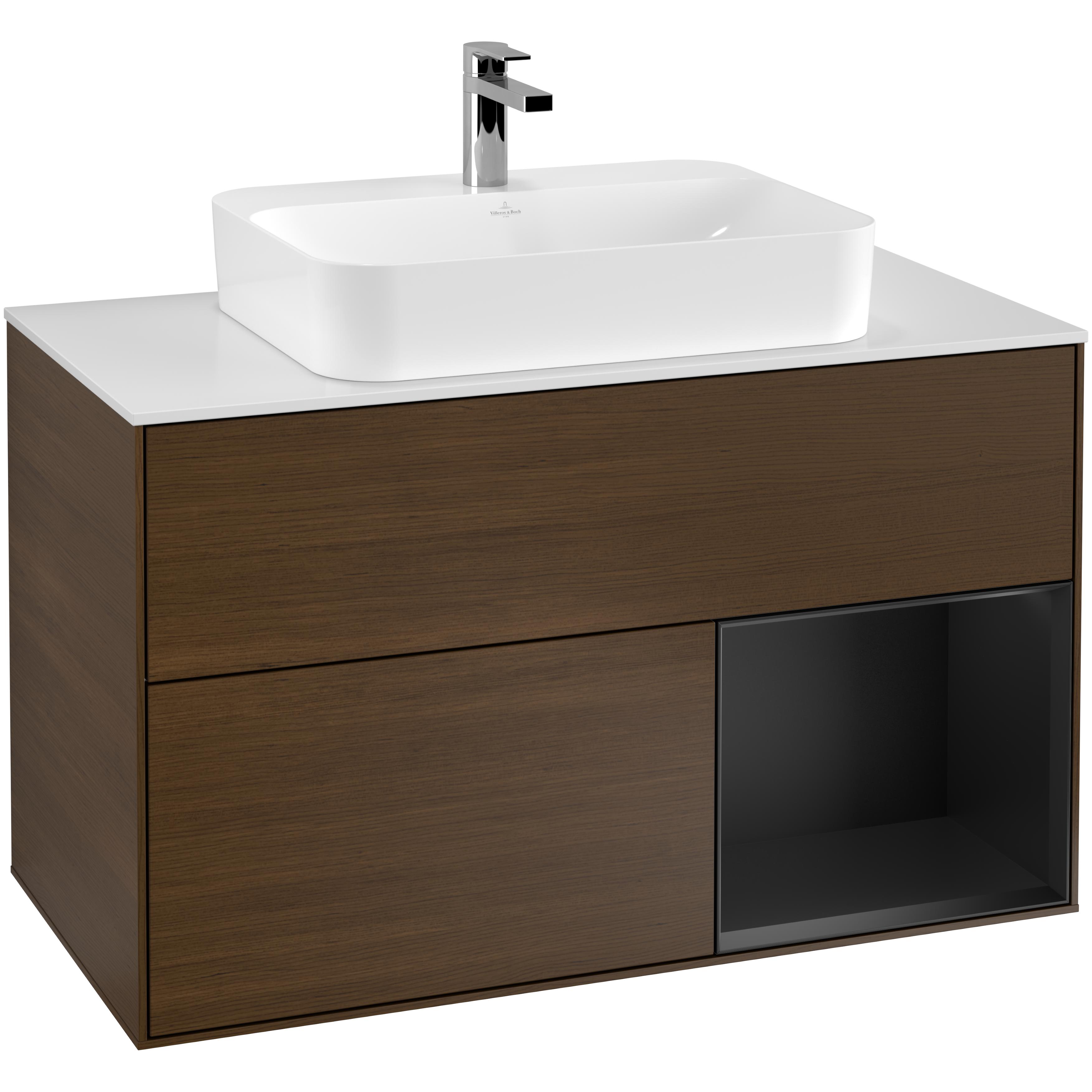 Tvättställsskåp Villeroy & Boch Finion med 2 Lådor Hylla och Bänkskiva för Ytmonterat Tvättställ | badrum - badrumsmobler - tvattstallsskap-och-kommod | KakelKungen