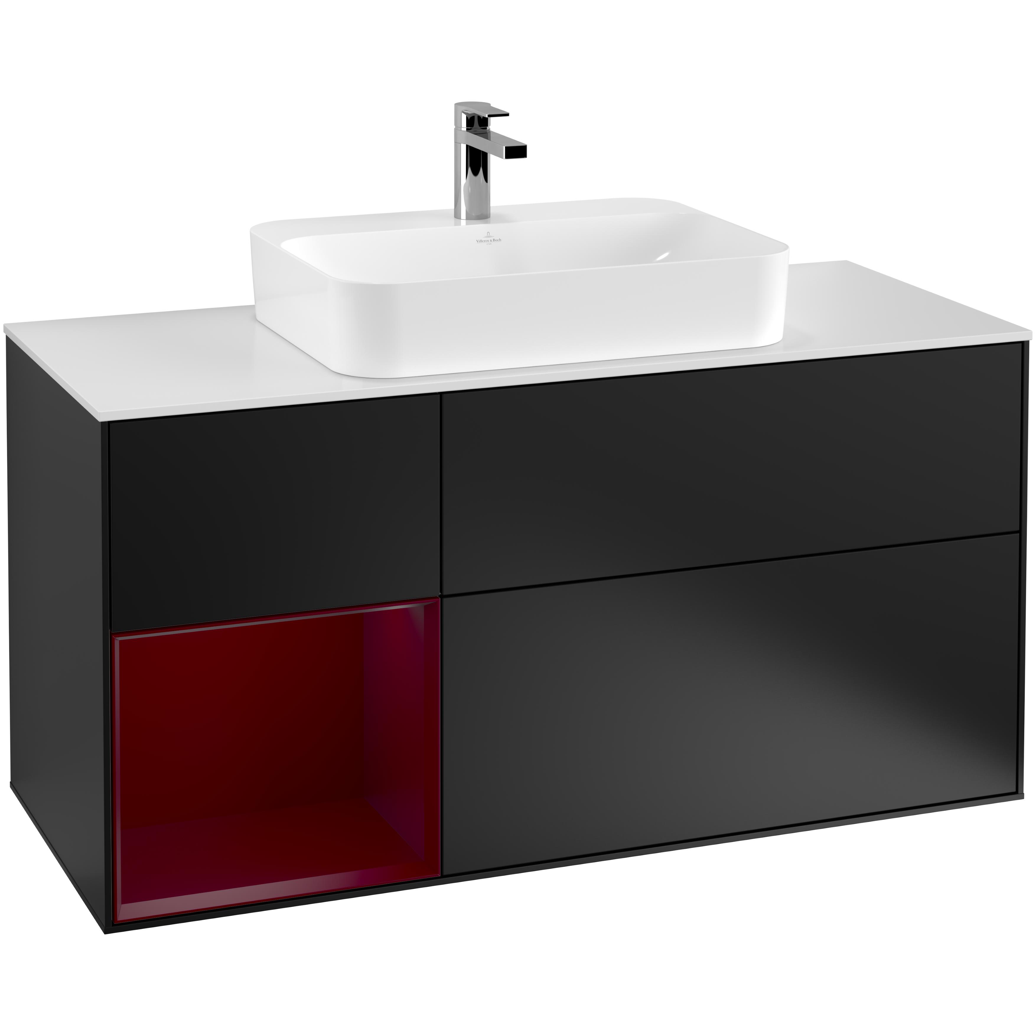 Tvättställsskåp Villeroy & Boch Finion med 3 Lådor Hylla och Bänkskiva för Ytmonterat Tvättställ | badrum - badrumsmobler - tvattstallsskap-och-kommod | KakelKungen