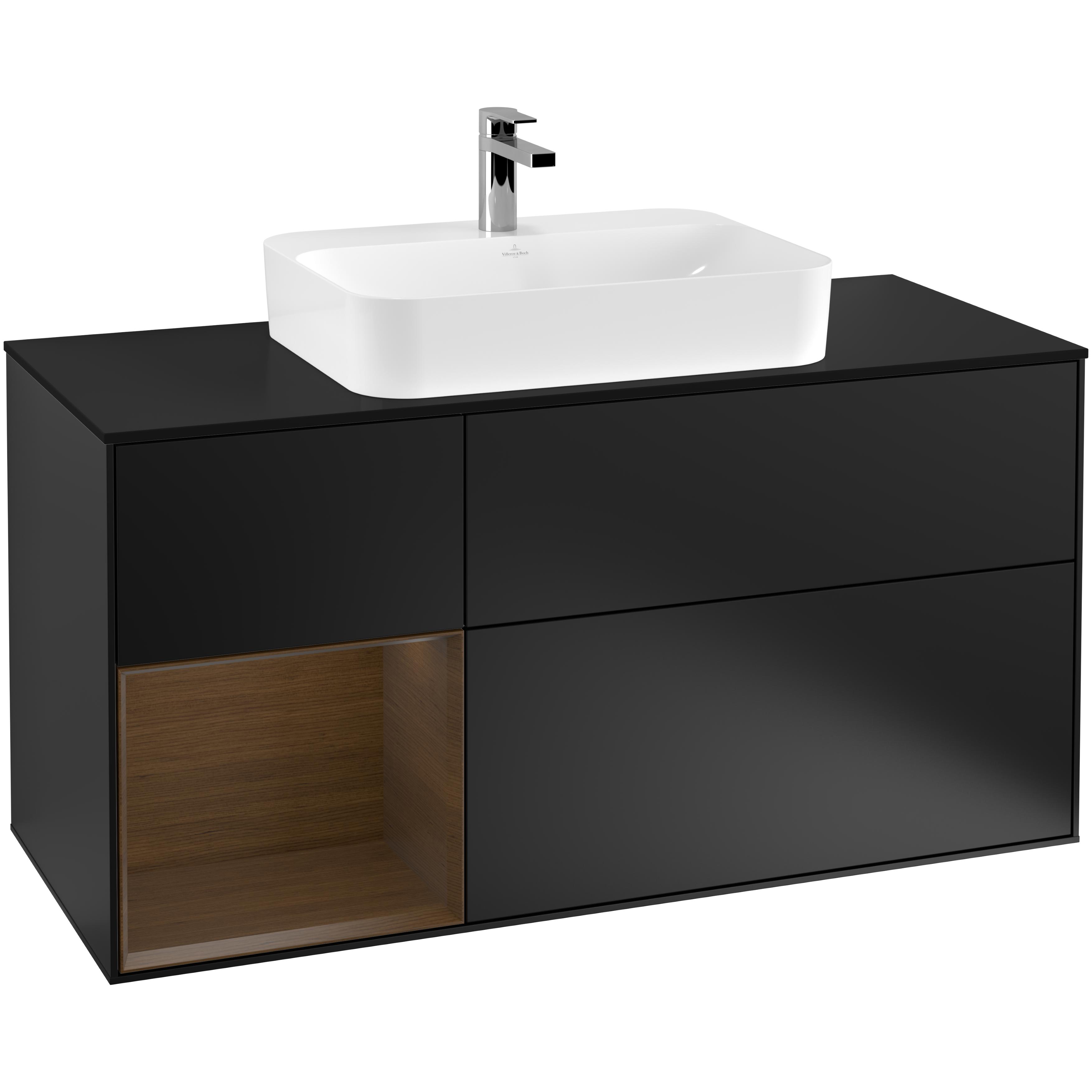 Tvättställsskåp Villeroy & Boch Finion med 3 Lådor Hylla och Bänkskiva för Ytmonterat Tvättställ | badrum - badrumsmobler - tvattstallsskap-och-kommod | KakelKungen