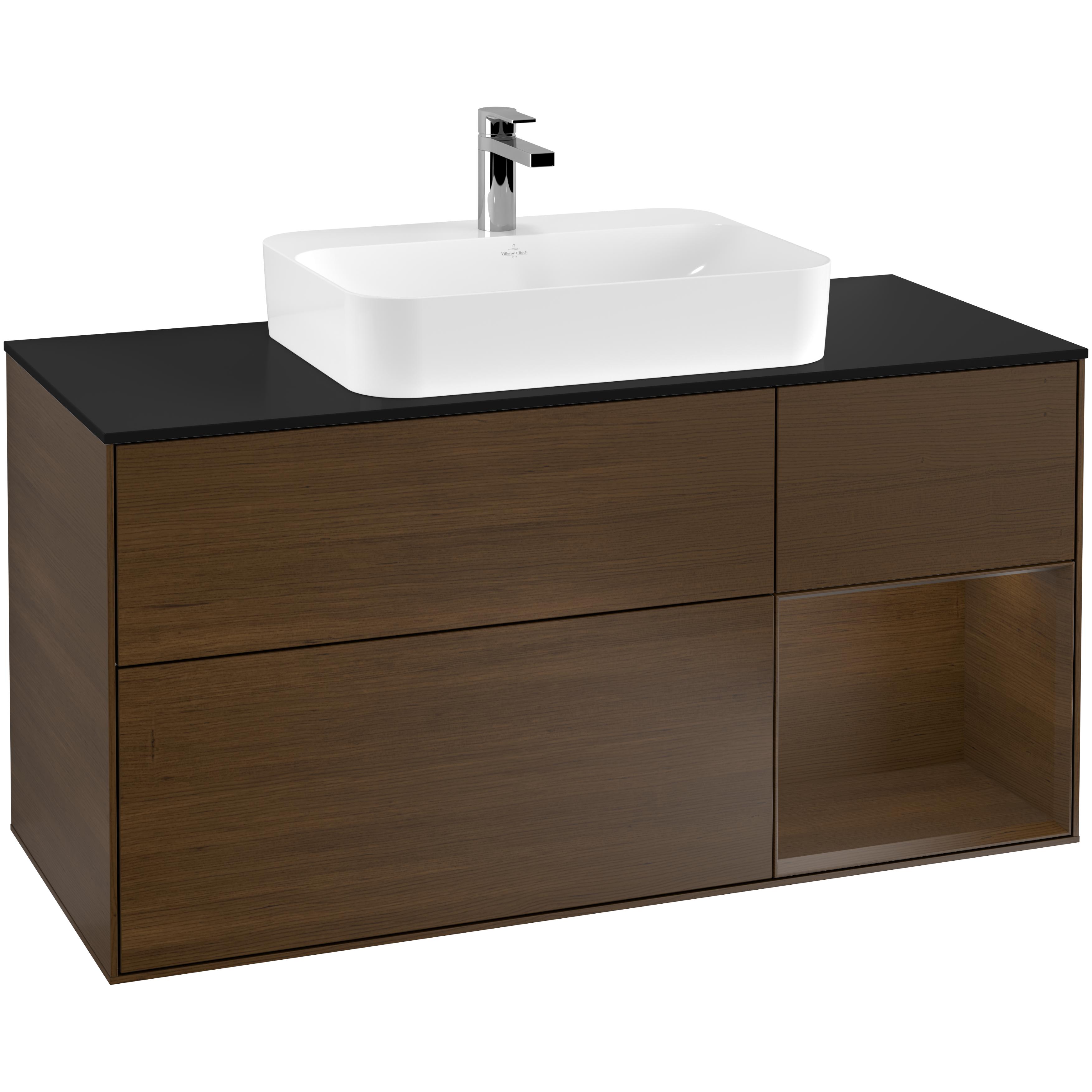 Tvättställsskåp Villeroy & Boch Finion med 3 Lådor Hylla och Bänkskiva för Ytmonterat Tvättställ | badrum - badrumsmobler - tvattstallsskap-och-kommod | KakelKungen