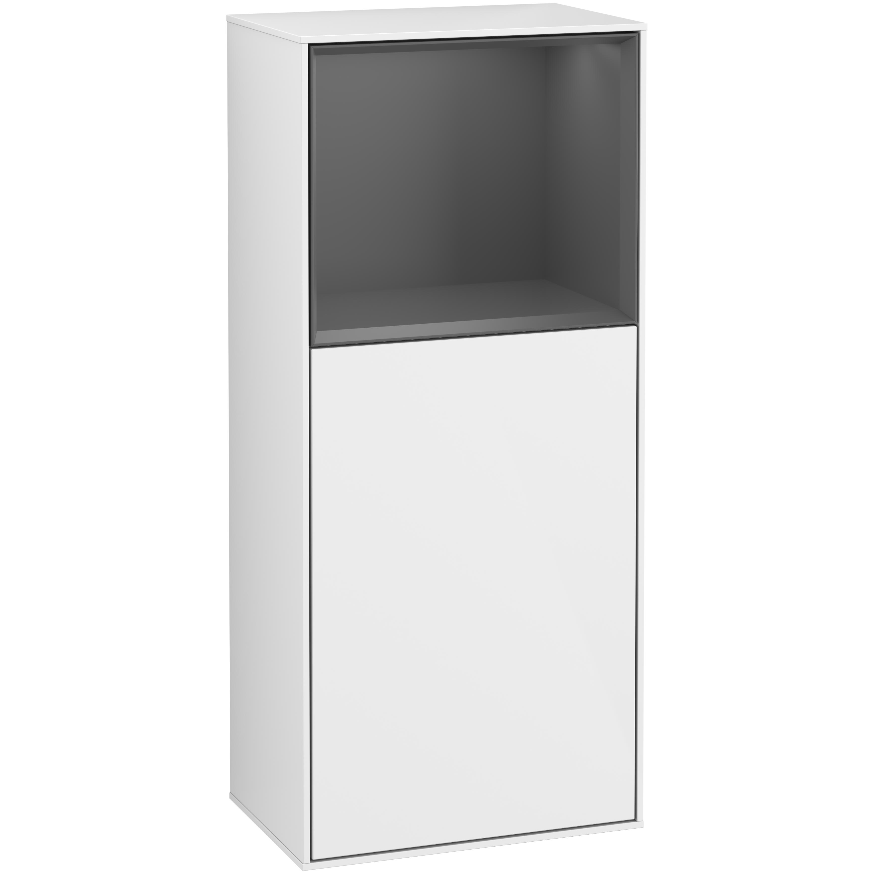 Väggskåp Villeroy & Boch Finion med 1 Dörr och Öppen Hylla Uppe 418 mm